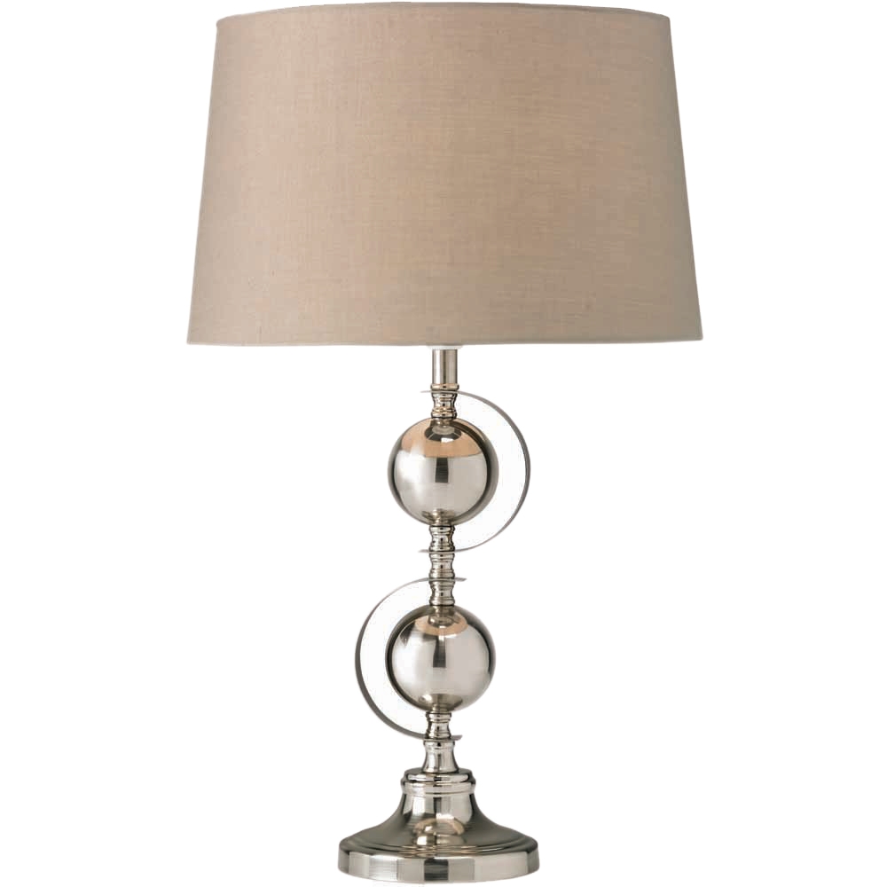 Lighting and Interiors Sienna Satin Chrome Table Lamp Image 1