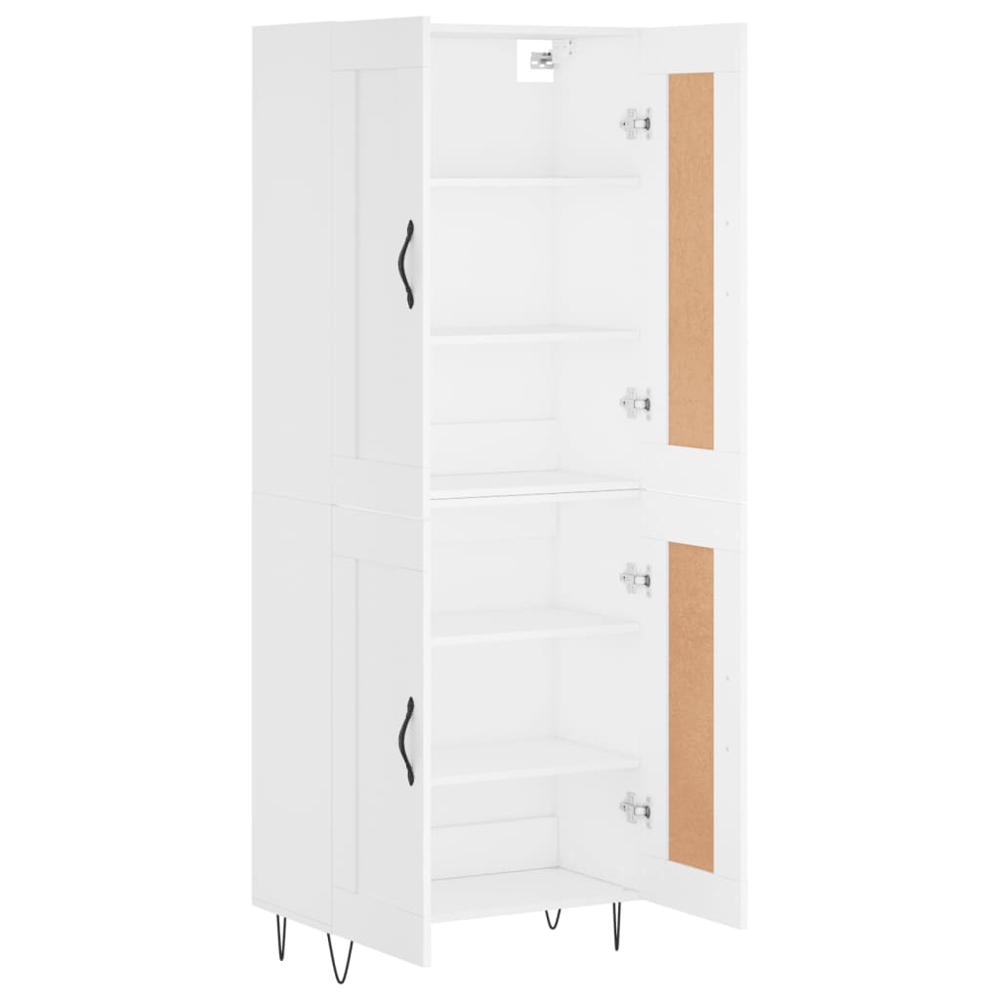 vidaXL 4 Door White Highboard Image 4