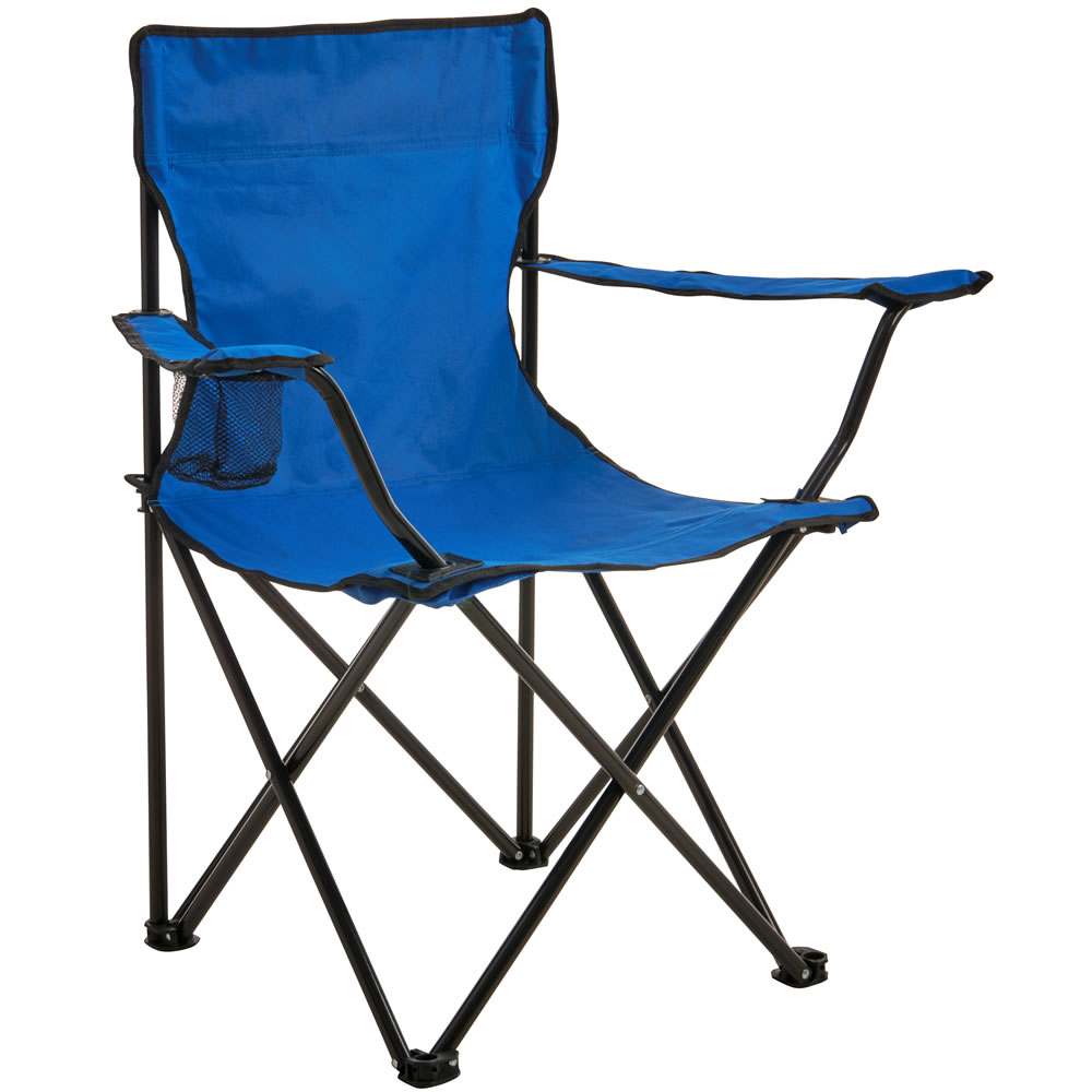 Wilko Camping Chair Blue Image 1