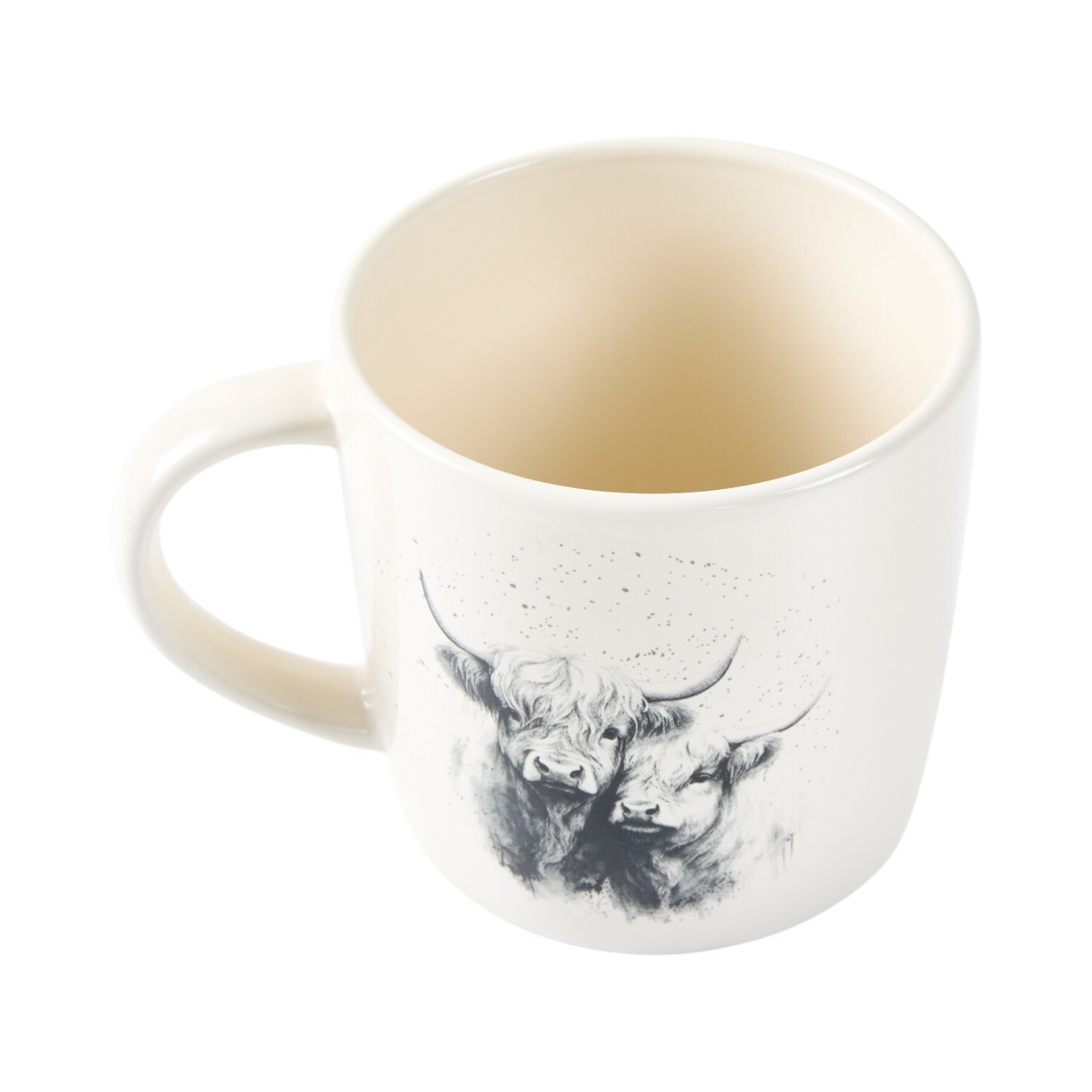 Highland Cow Design Mug Cream Image 3