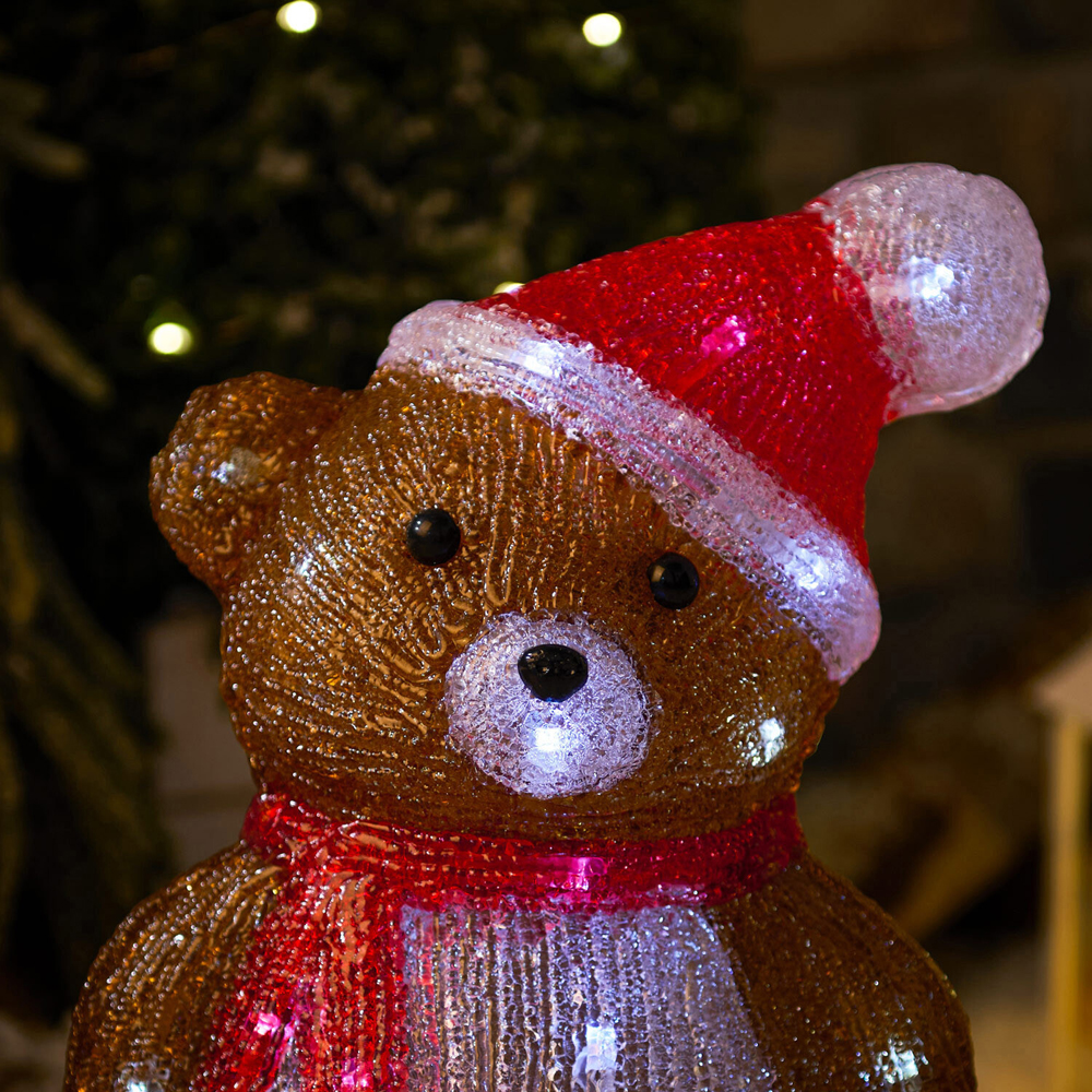 Acrylic LED Christmas Bear Decoration Image 5