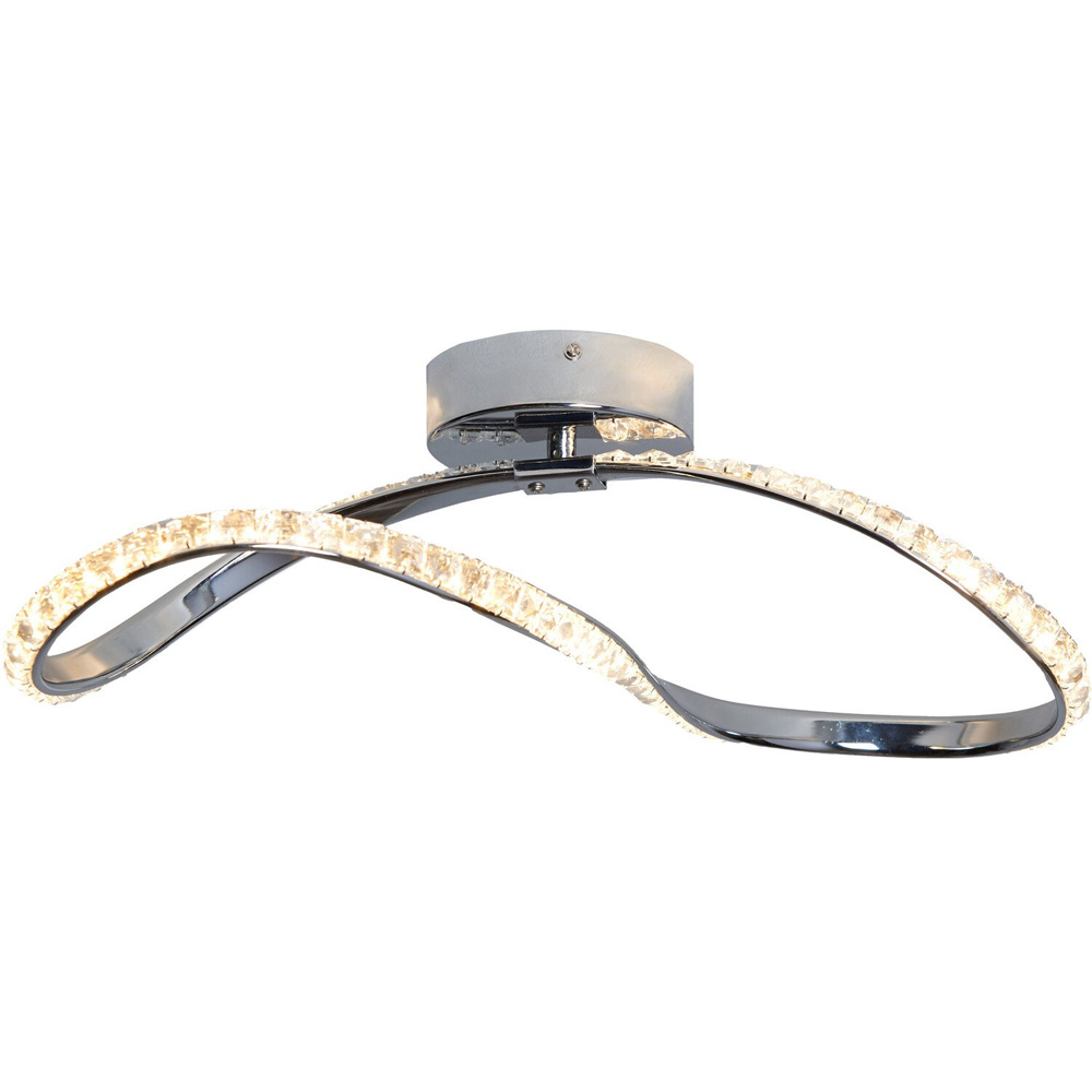 Silver Nora LED Flush Fitting LED Ceiling Light Image 3