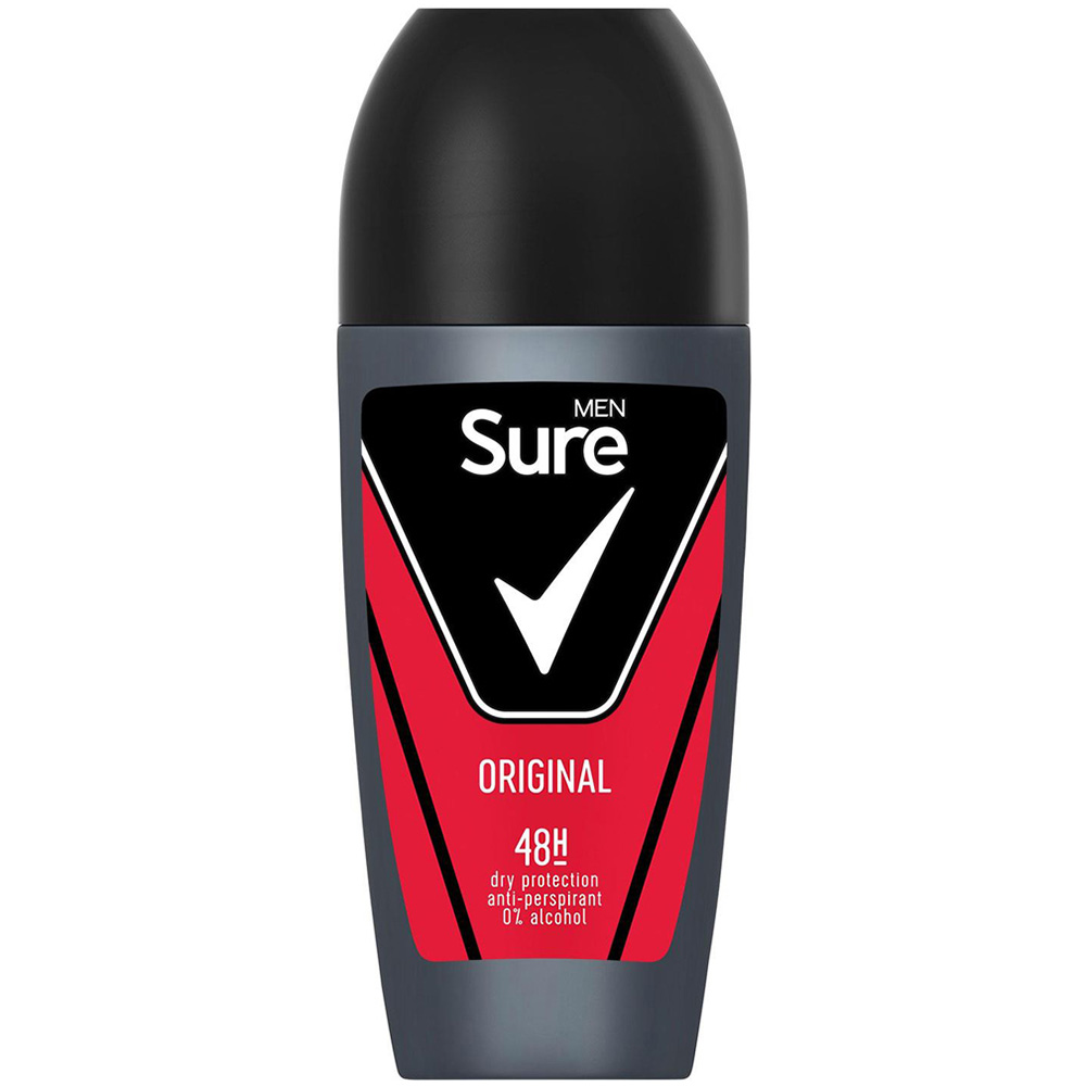 Sure Men Original Sweat and Odour 48H Protection Anti-Perspirant Roll On 50ml 24 Pack Image 2