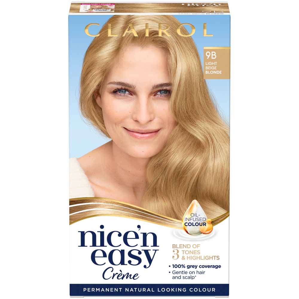 Clairol Nice'n Easy Permanent Hair Dye 4 Light Beige Blonde Image 1
