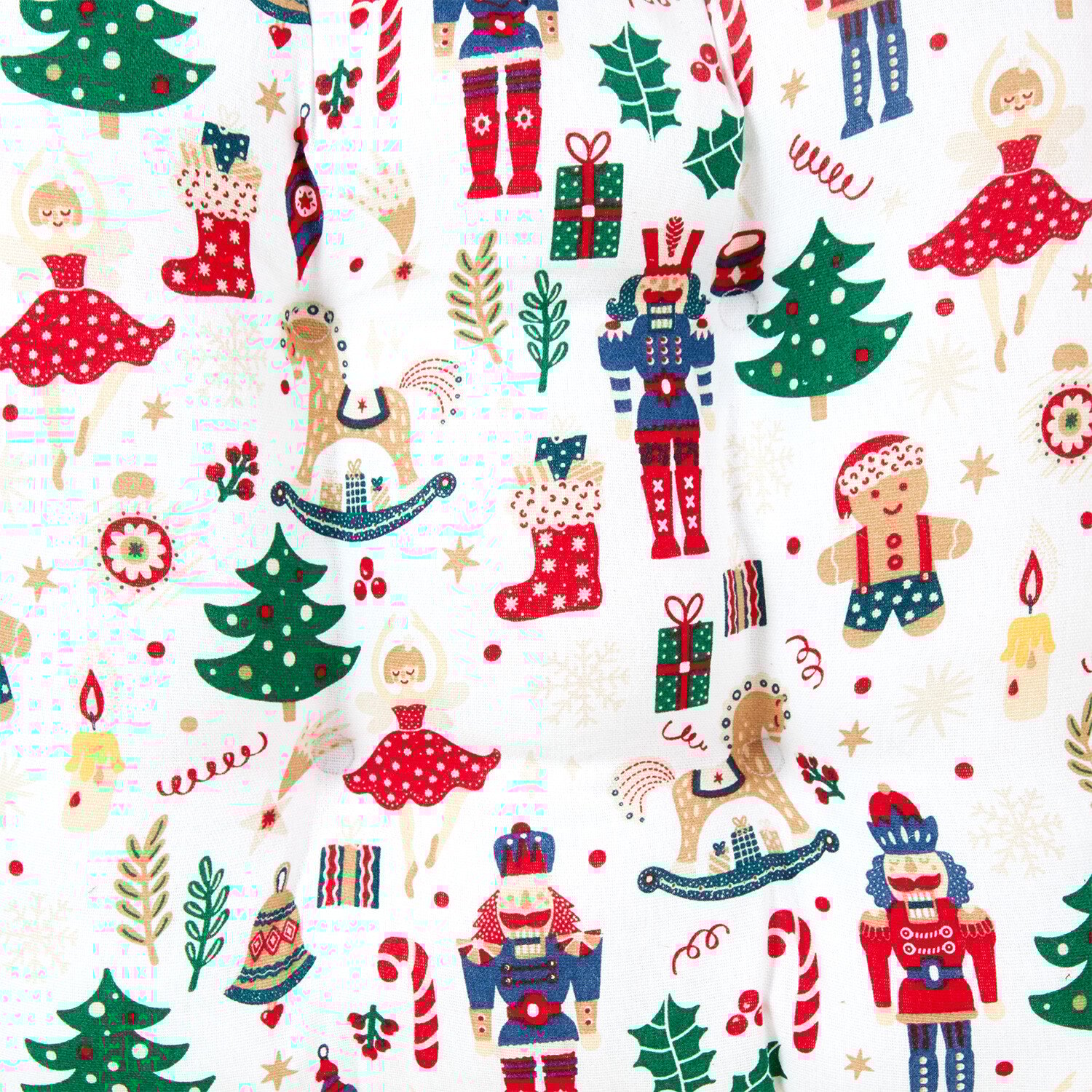 Christmas Print Seat pad - White Image 2