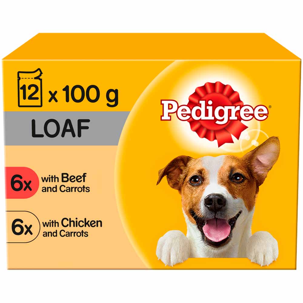 Pedigree Mixed Loaf Selection Dog Food Pouch 12x100g Image 1