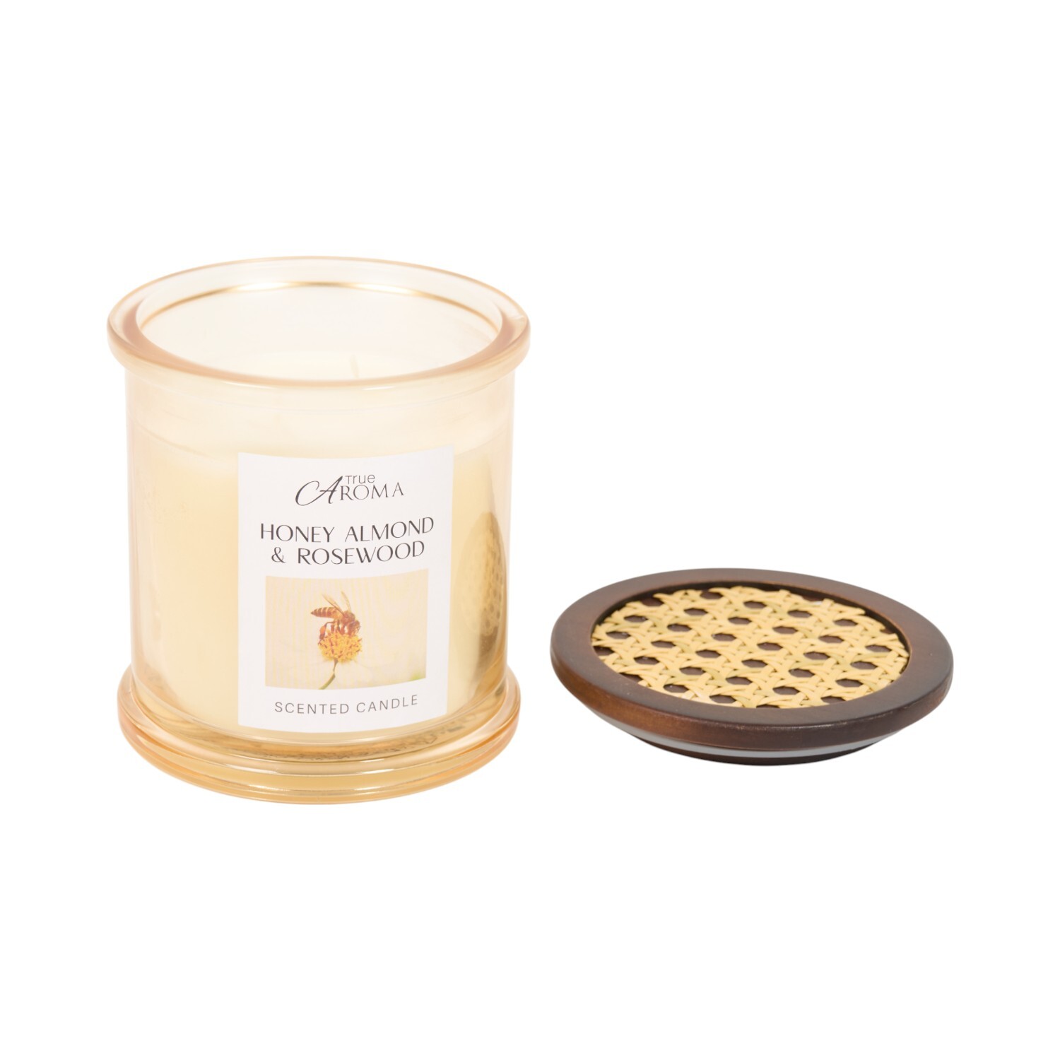 Honey Almond and Rosewood Scented Candle Image 4