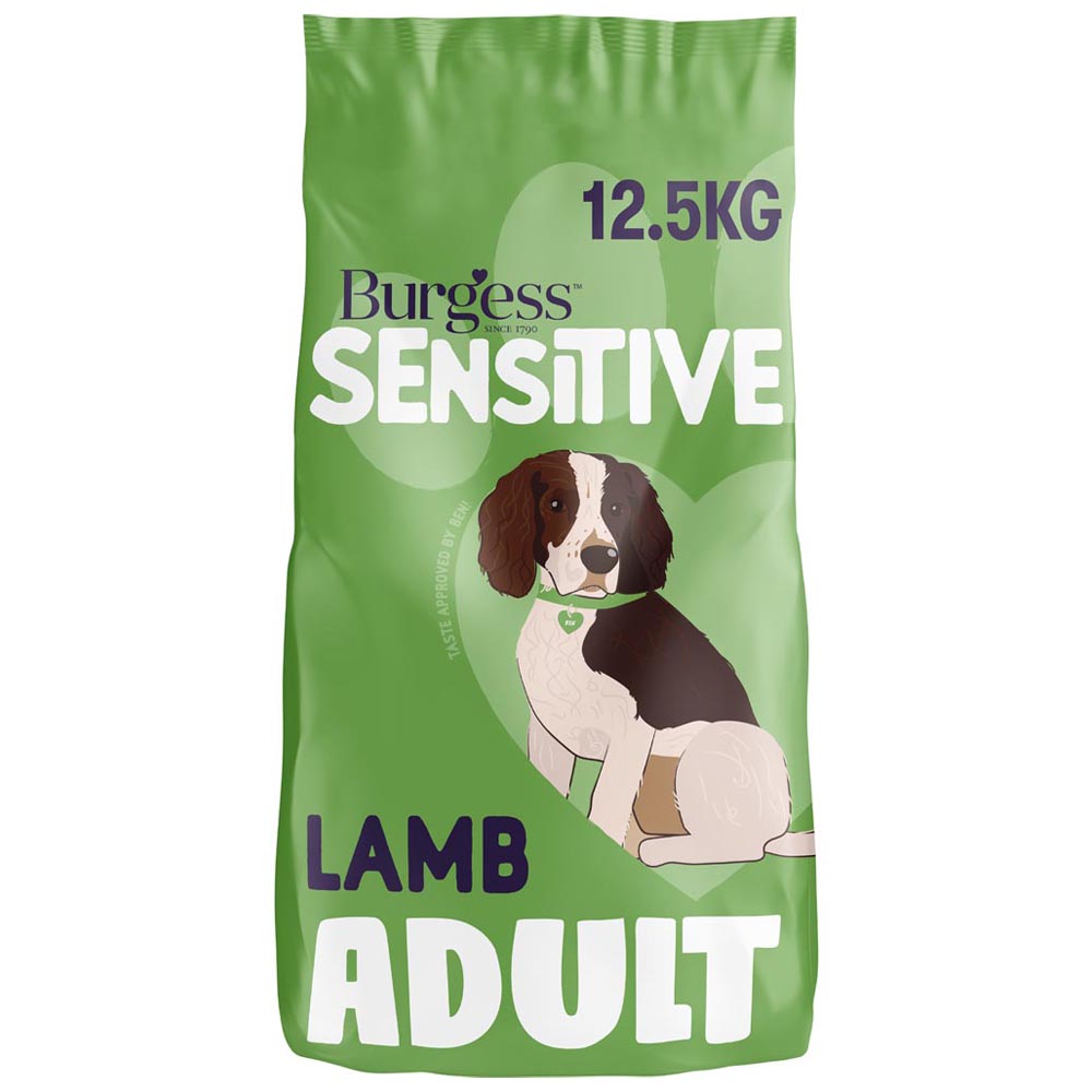Burgess Sensitive Hypoallergenic Adult Complete Lamb and Rice Dog Food 12.5kg Image 1