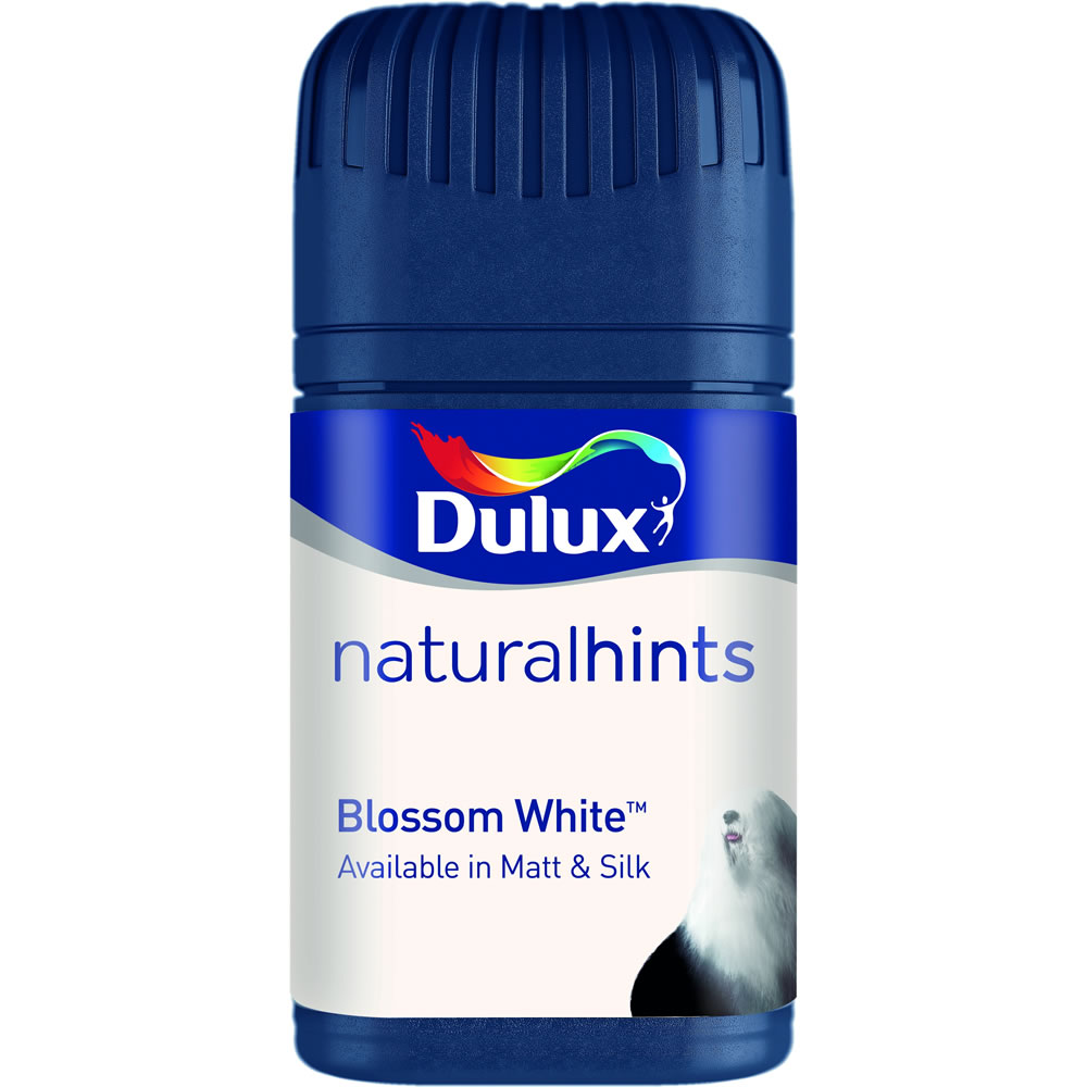 Dulux Blossom White Matt Emulsion Paint Tester Pot 50ml Image 1