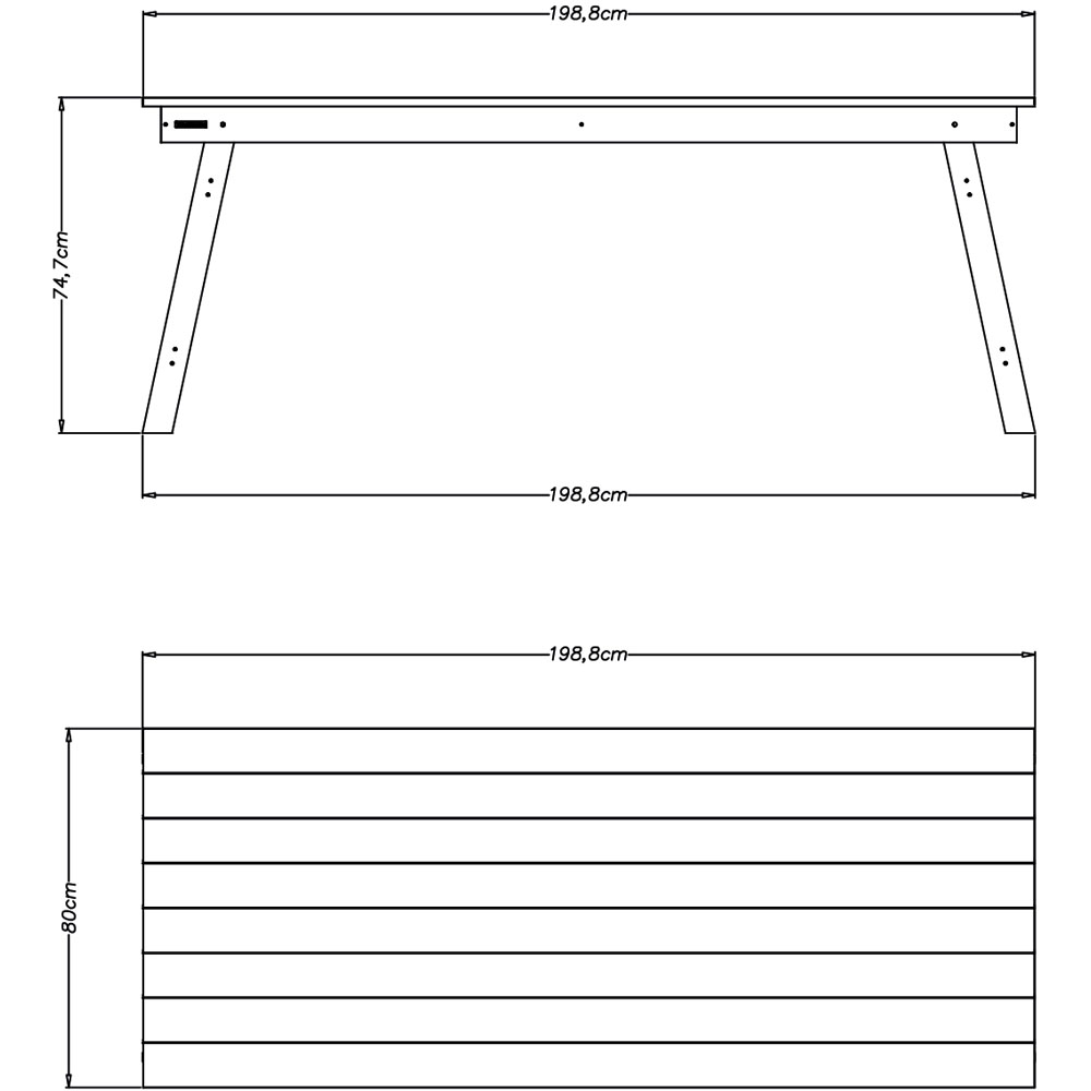 Tramontina Pine Wood Foldable Table Image 6