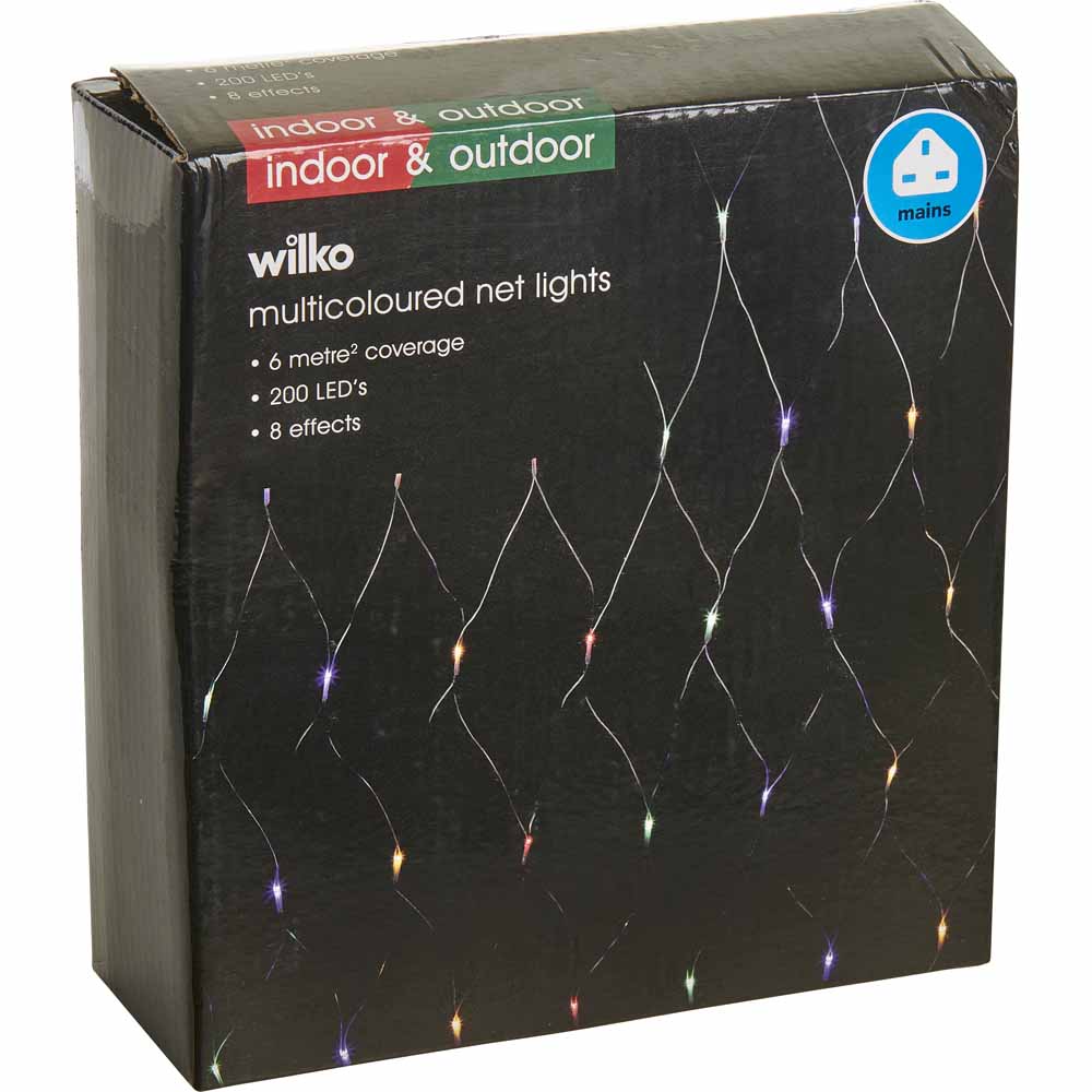 Wilko Multi Colour Net Lights Image 2