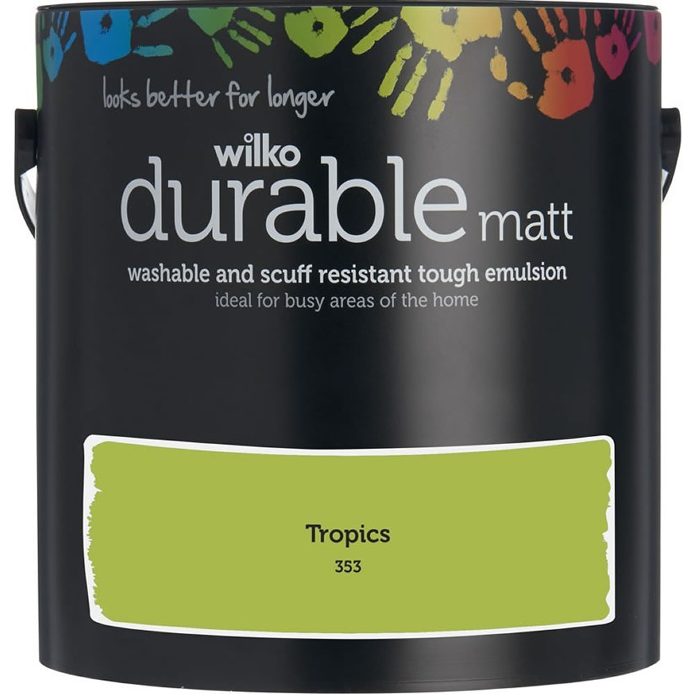 Wilko Durable Tropics Matt Emulsion Paint 2.5L Image 1