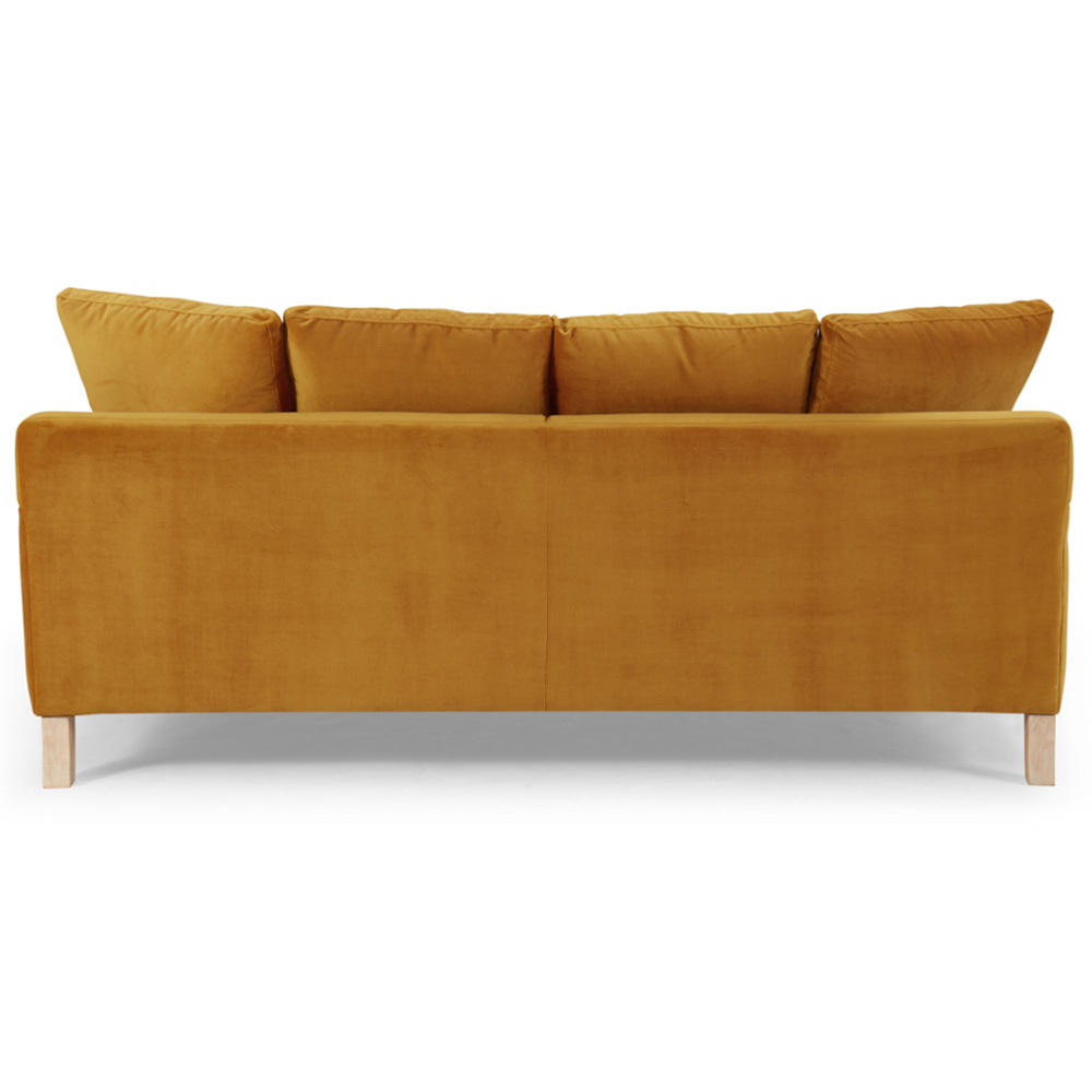 Home Detail Covent 3 Seater Mustard Gold Velvet Sofa Image 5