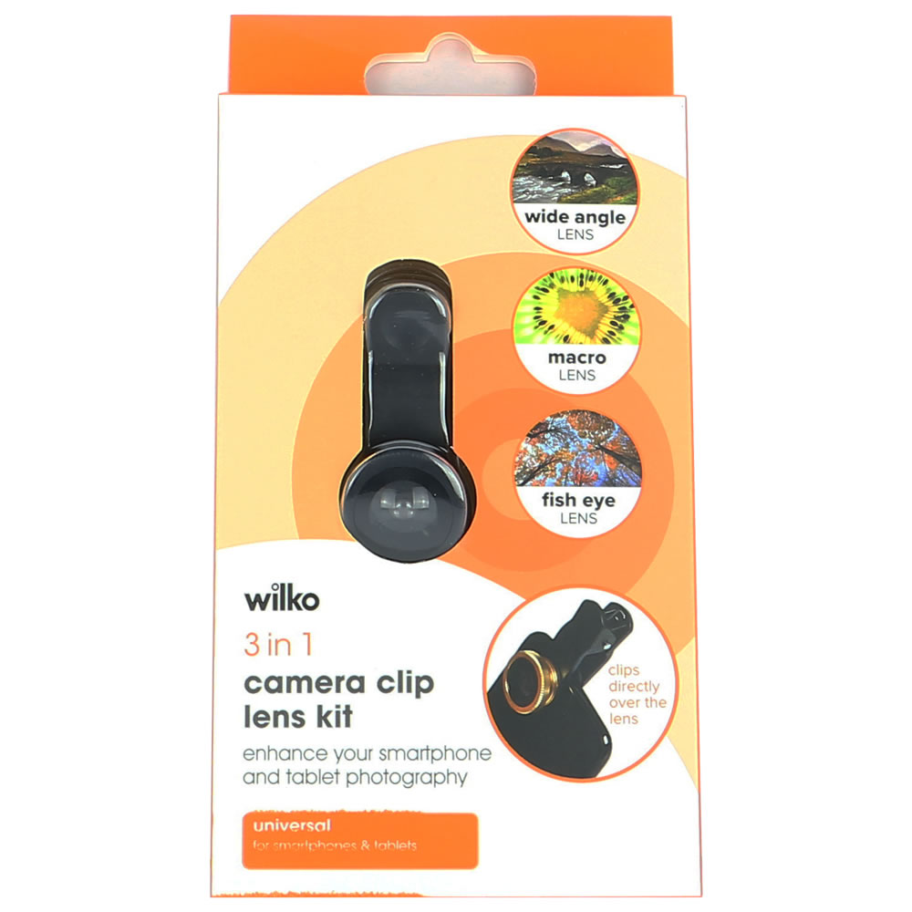 Wilko Universal 3 in 1 Camera Clip Lens Kit Image 1