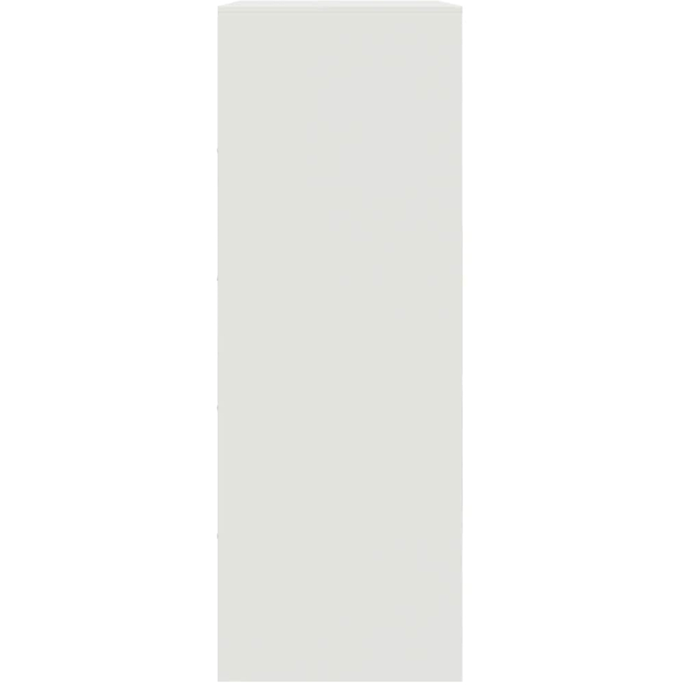 vidaXL 2 Door White Steel Sideboard Image 7