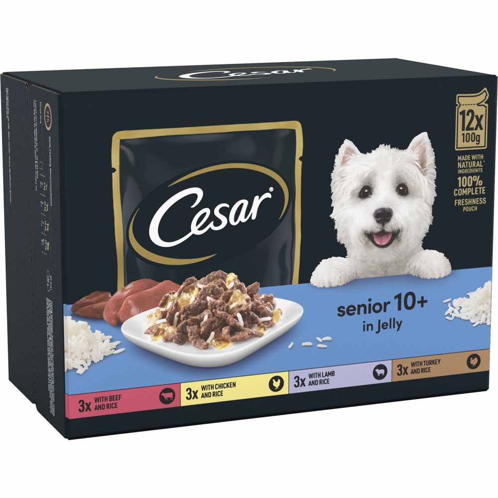 Cesar Senior 10+ Selection In Jelly Dog Food 12 x 100g Image 2
