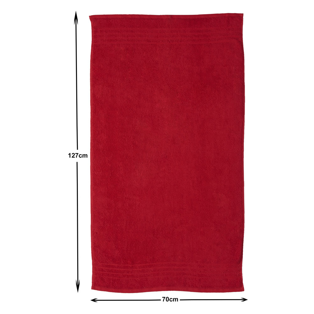 Wilko Chilli Red Bath Towel Image 3