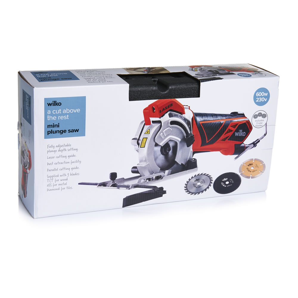 Wilko Mini Plunge Saw 240V 600W Wilko