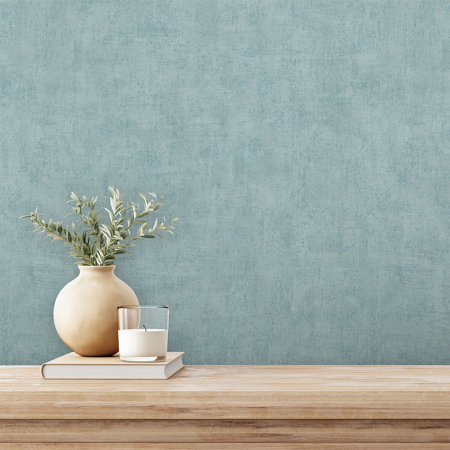 Annabella Semi Plain Wallpaper - Light Teal Image 2