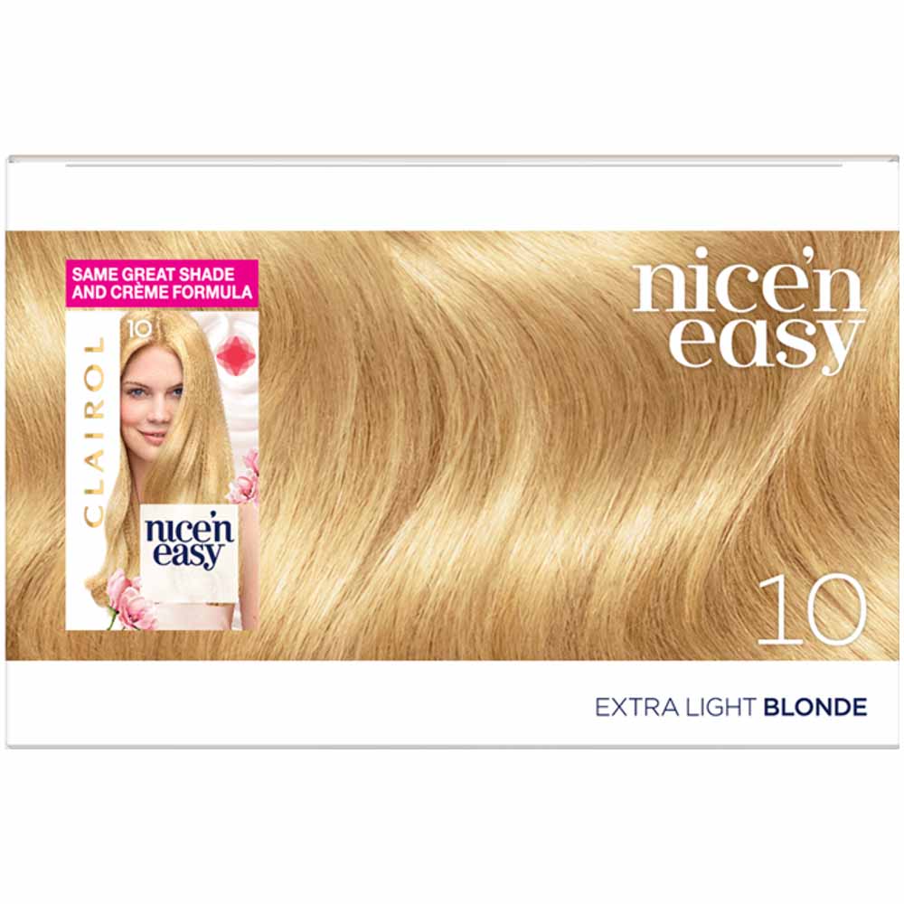 Clairol Nice'n Easy Permanent 10 Extra Light Blonde Hair Dye Image 3