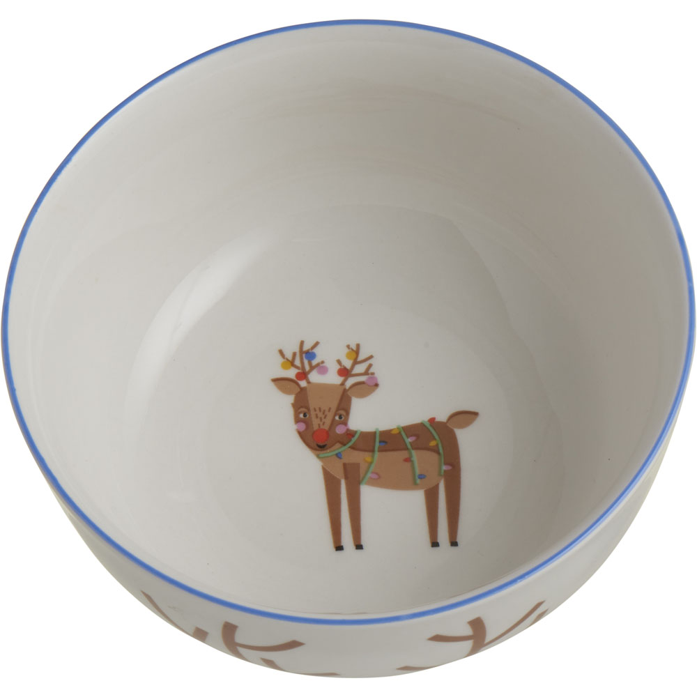 Wilko Deer Print Stacking Mug and Bowl Set Image 4