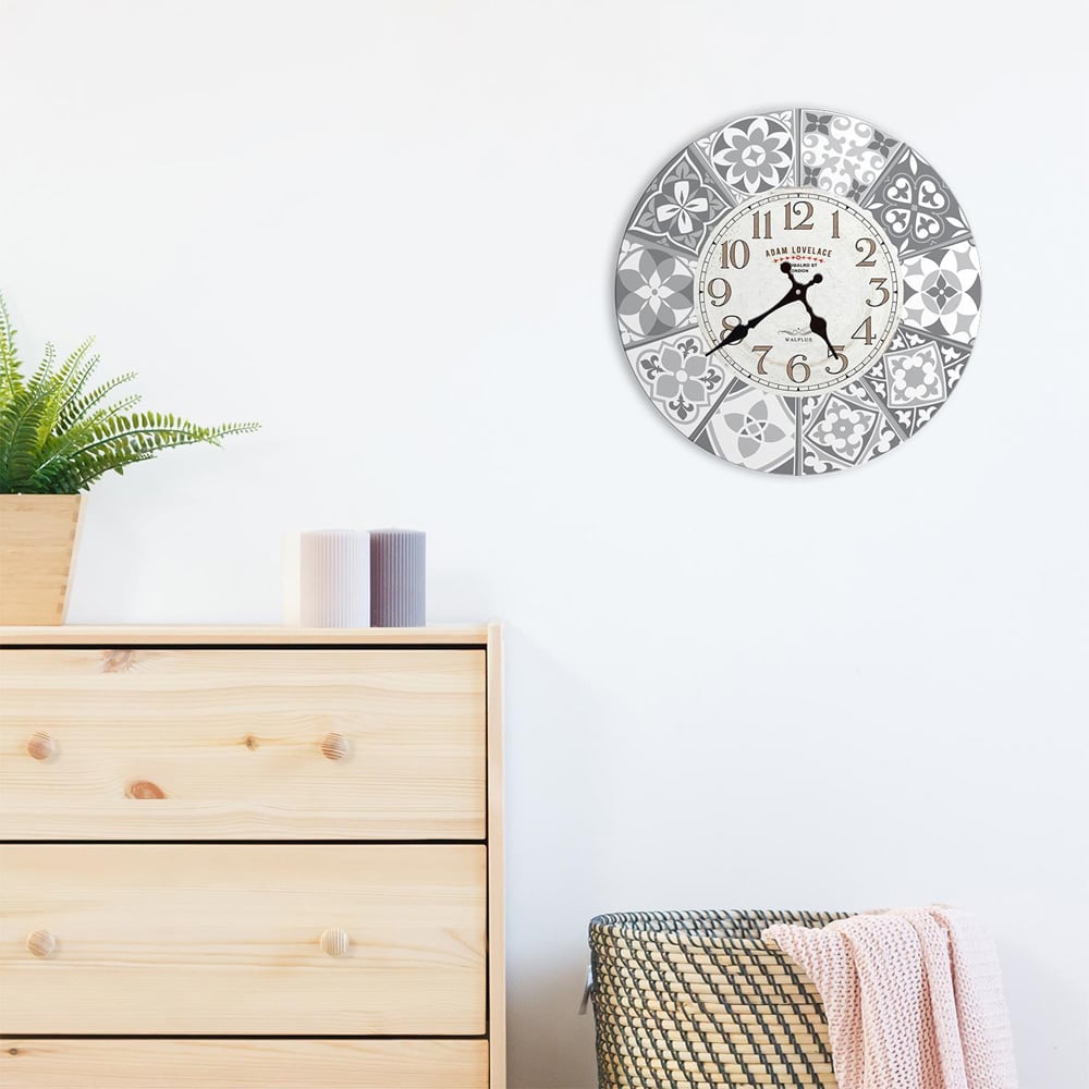 Walplus Purbeck Stone Clock Tile Sticker Image 5