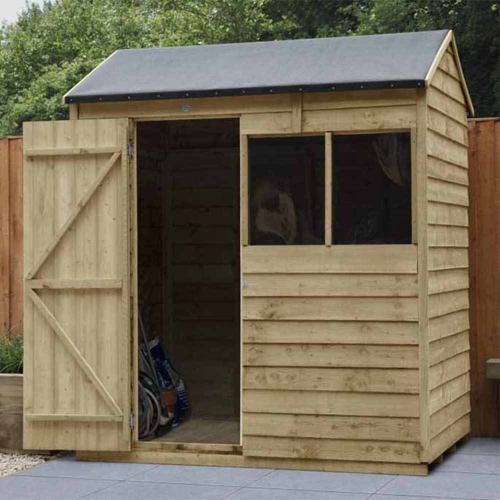 Forest Garden 6 x 4ft Overlap Pressure Treated Reverse Apex Shed Image 9