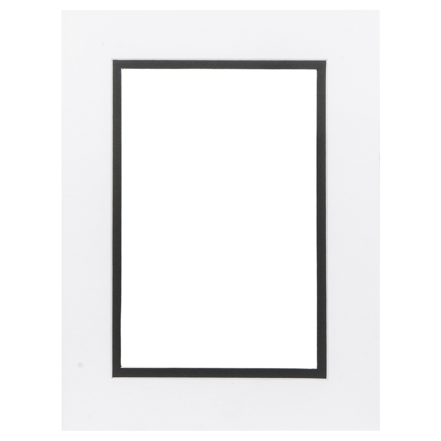 White and Black Double Picture Photo Frame Mount 6 x 4 inch Image