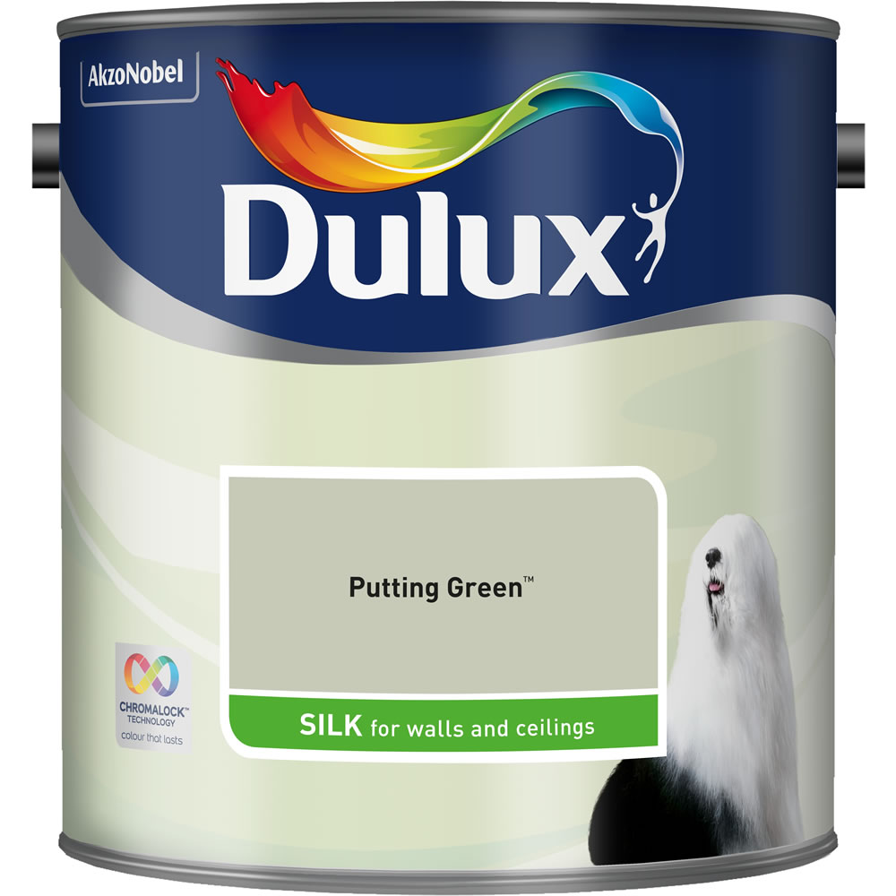 Dulux Putting Green Silk Emulsion Paint 2.5L Wilko