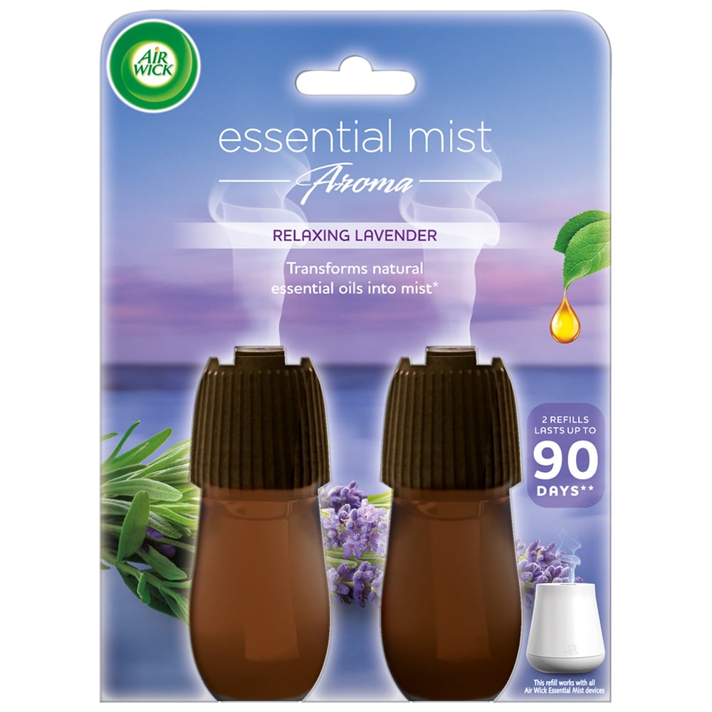 Air Wick Relaxing Lavender Essential Mist Twin Refill Case of 6 x 20ml Image 2