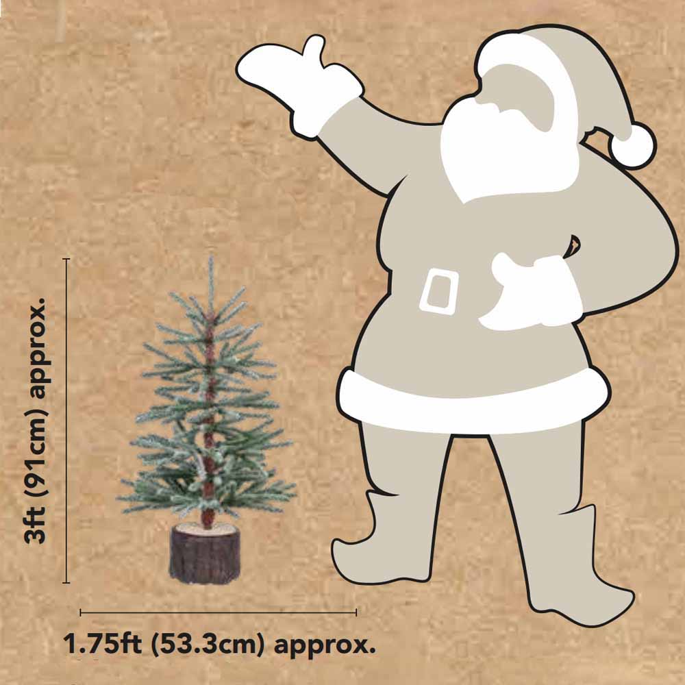 Wilko 3ft Flocked Potted Modern Christmas Tree Image 3