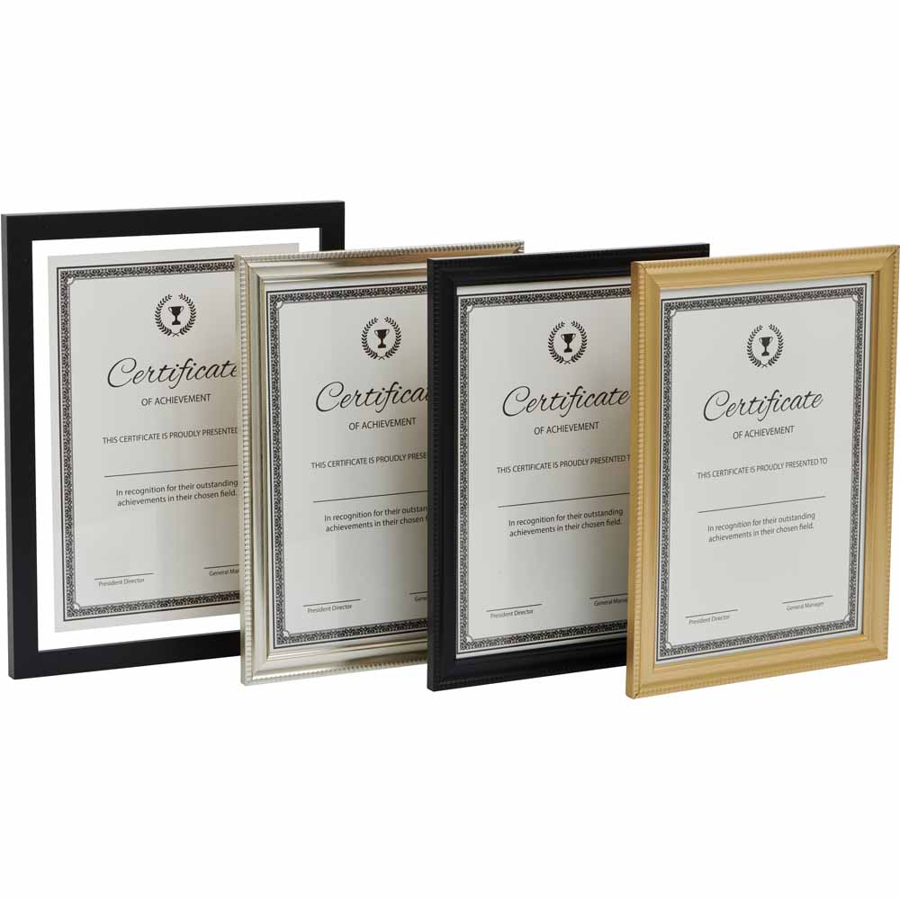 Wilko Black Certificate Frame A4 Wilko