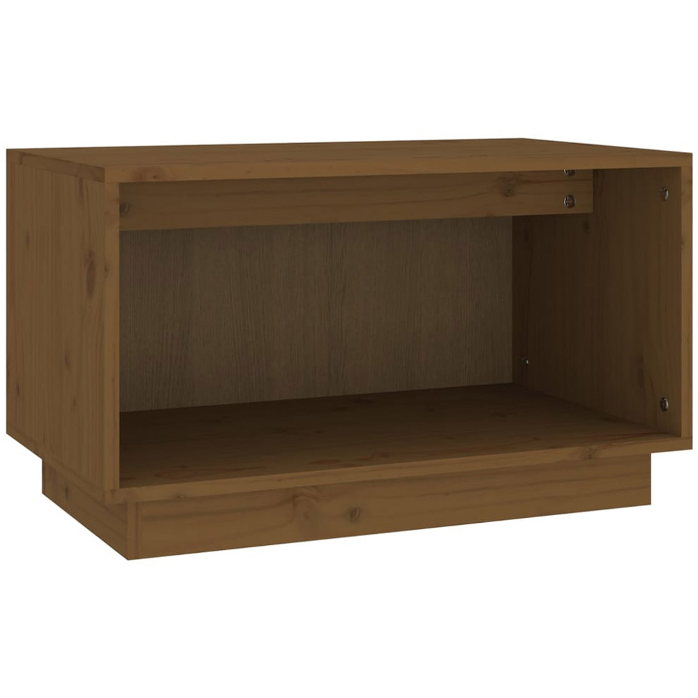 vidaXL Single Open Shelf Honey Brown TV Cabinet Image 1