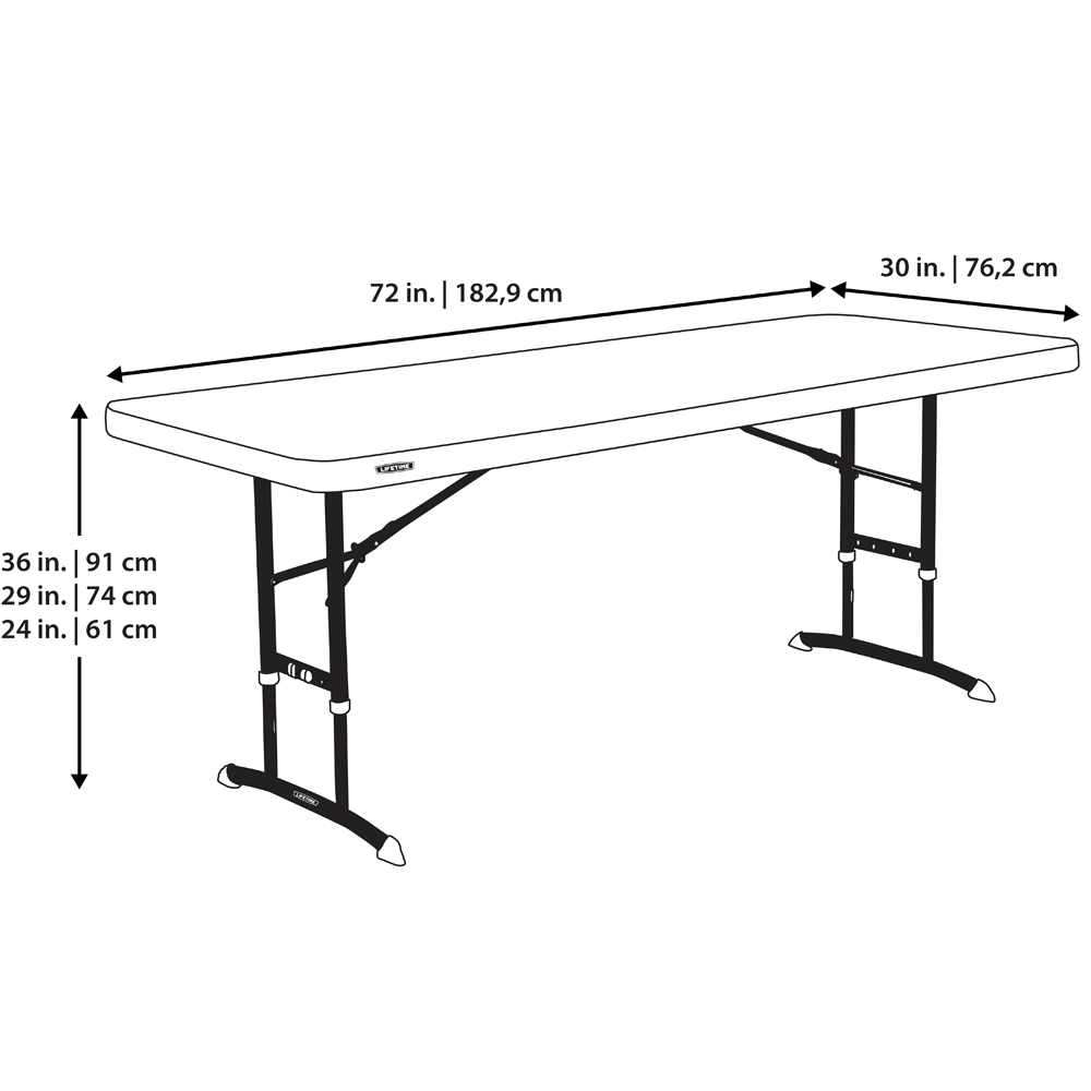Lifetime Products Height Adjustable Commercial Table Image 9
