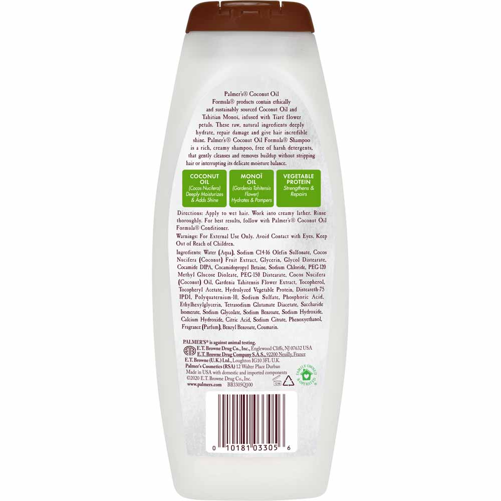 Palmers Coconut Oil Shampoo 400ml Image 2