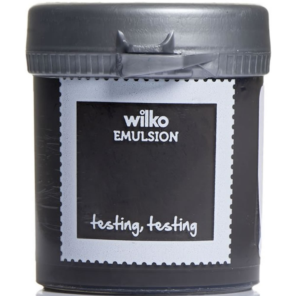 Wilko Barely Black Emulsion Paint Tester Pot 75ml Image 1