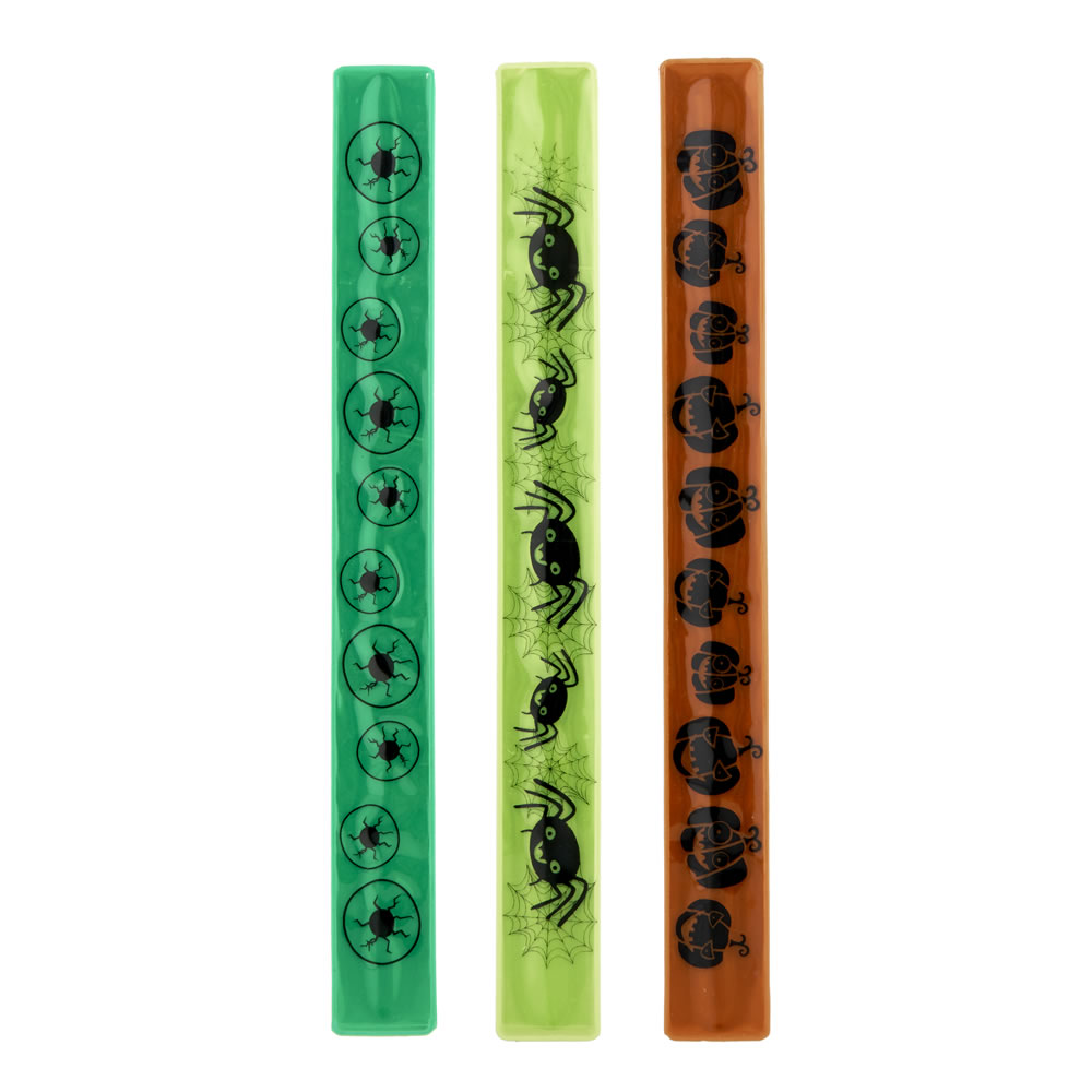 Wilko Halloween Multi Colour PVC Snap Bands 2 Pack Image