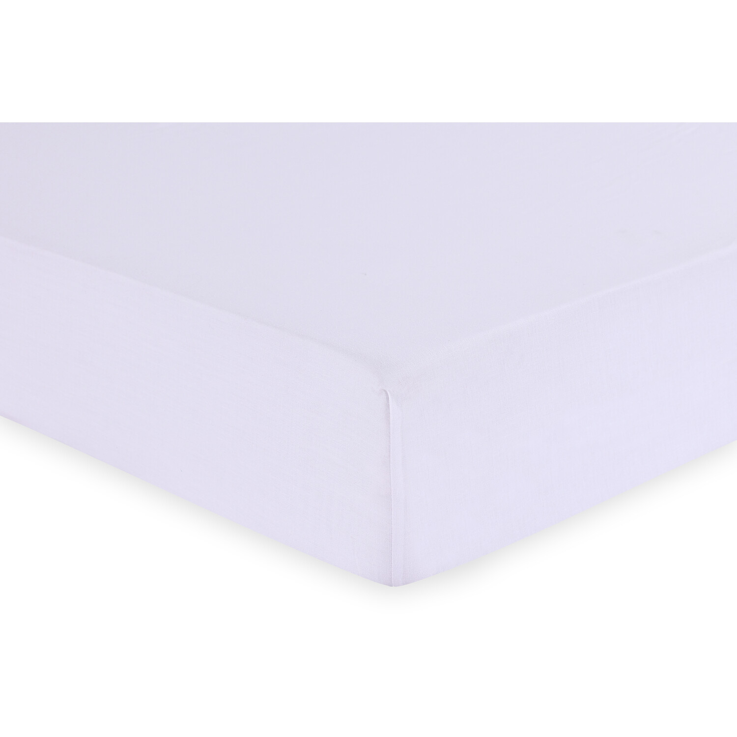 My Home Super King White Polycotton Fitted Bed Sheet Image