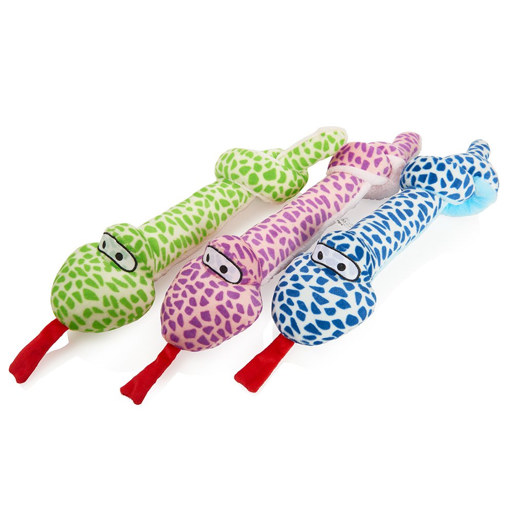 Single Wilko Plush Snake Dog Toy in Assorted styles Image 5