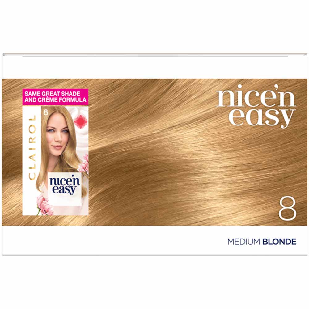 Clairol Nice'n Easy Medium Blonde 8 Permanent Hair  Dye Image 3