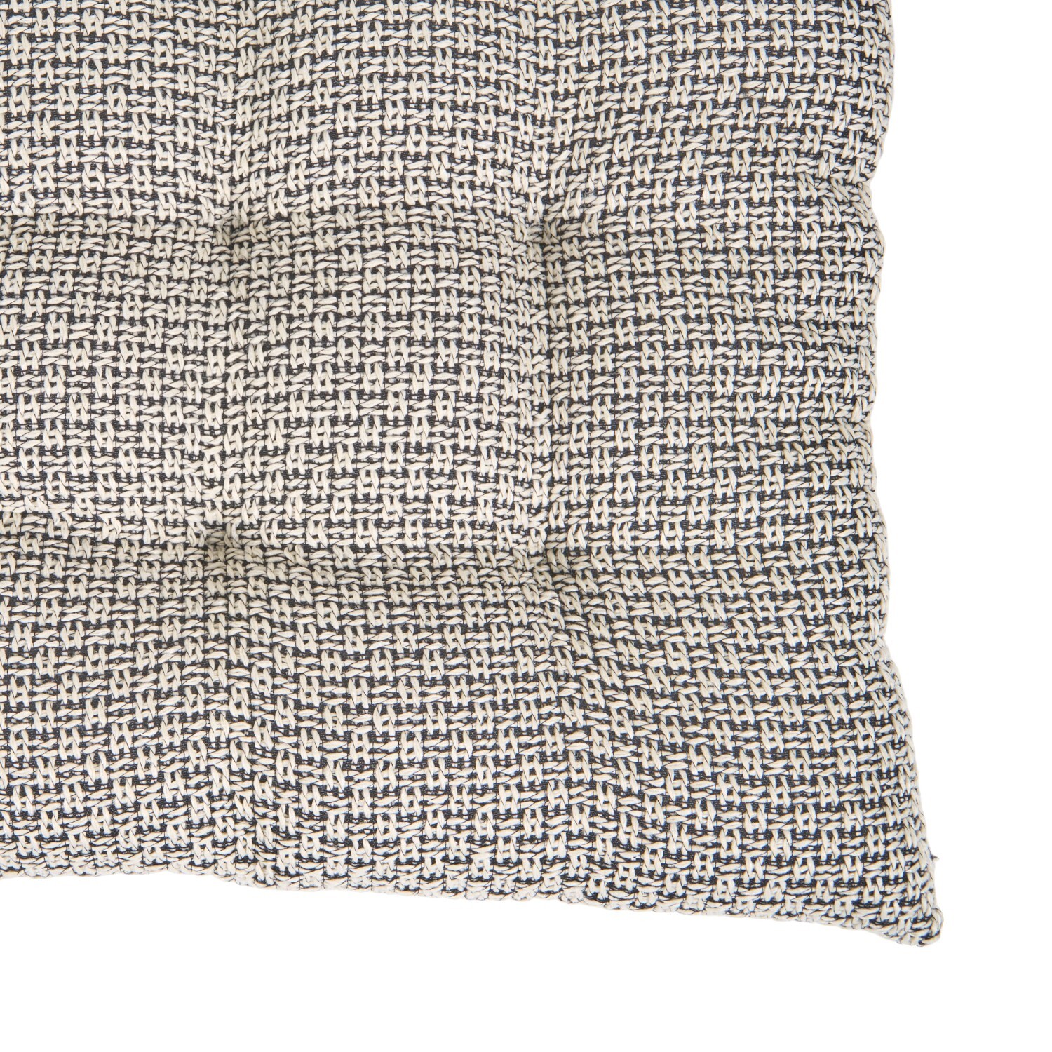 Plush Woven Seat Pad Black and White Image 3