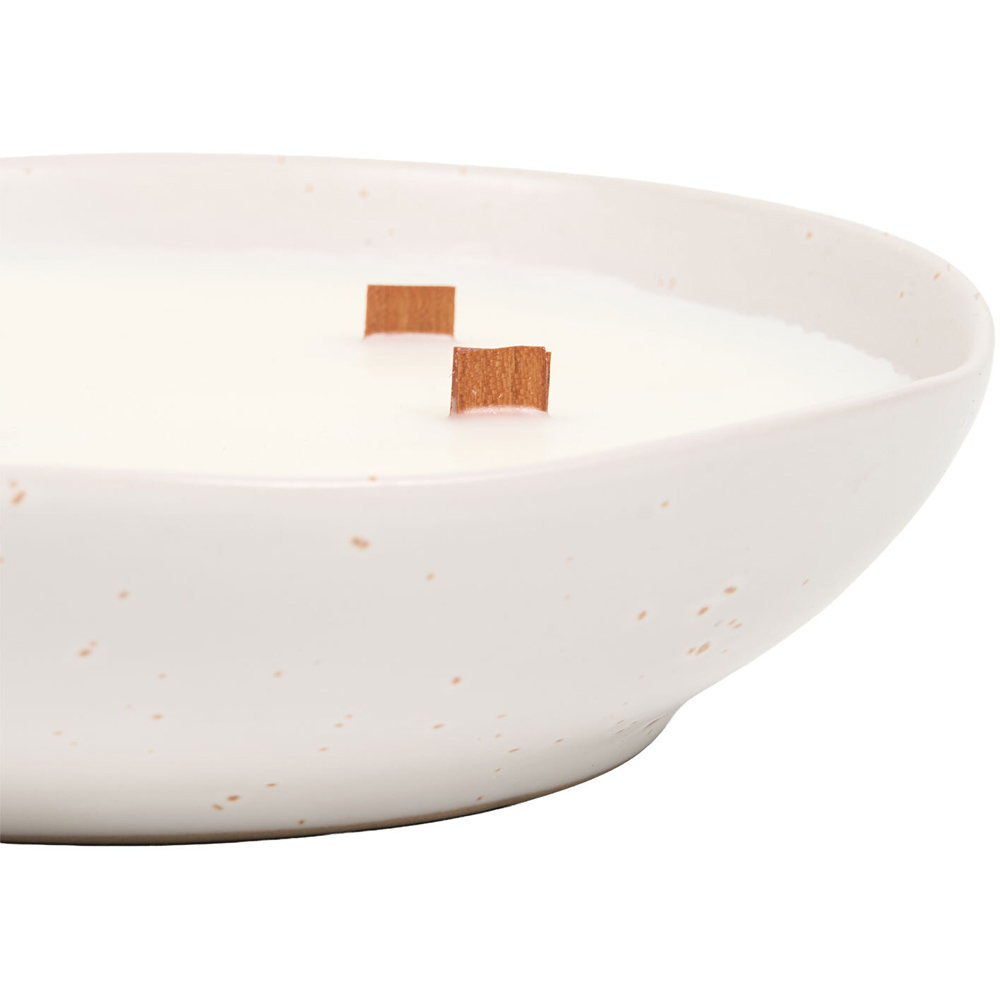 Large Crackle Wick Citronella Bowl White Image 2