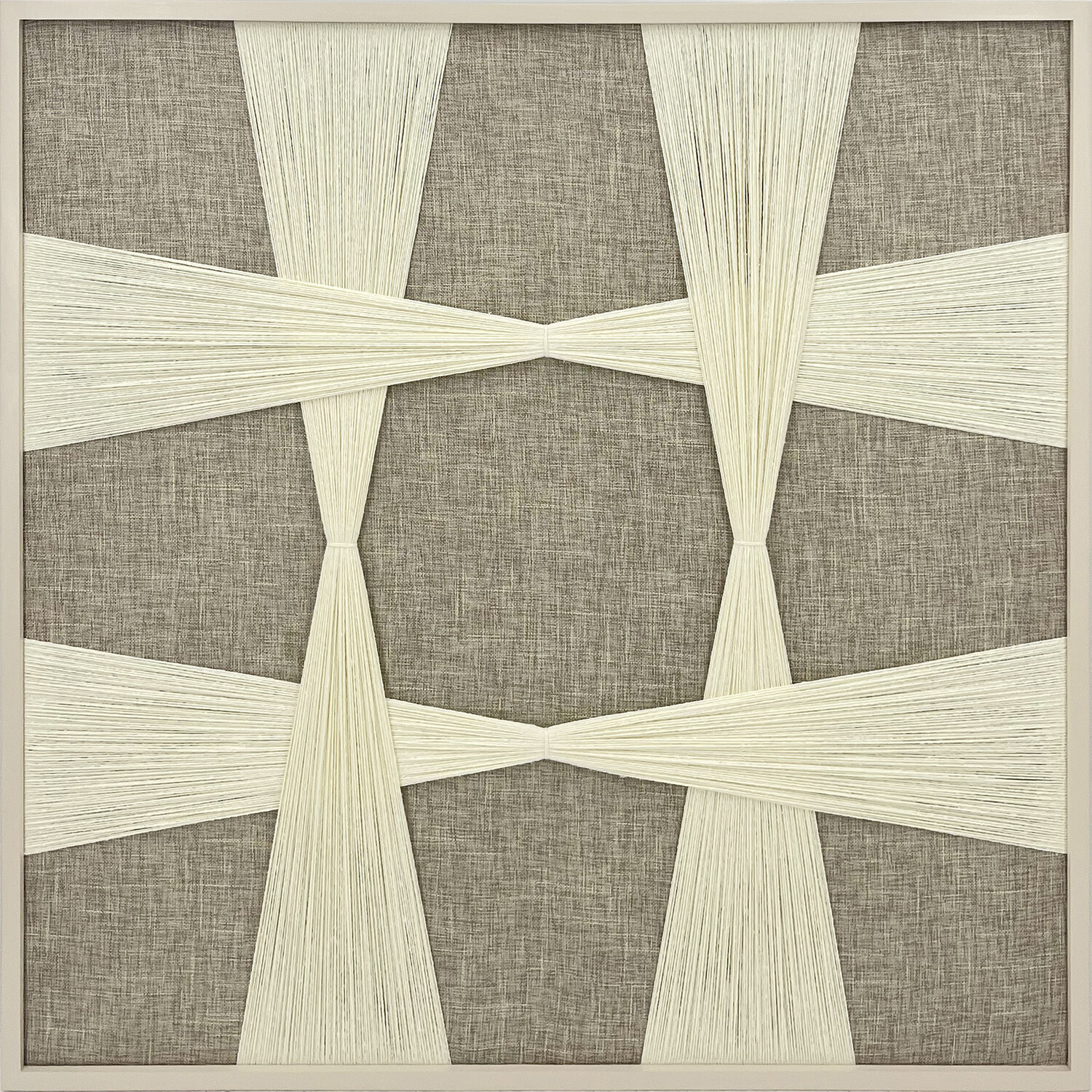 Neutral Knotted Textile Wall Art Image 5