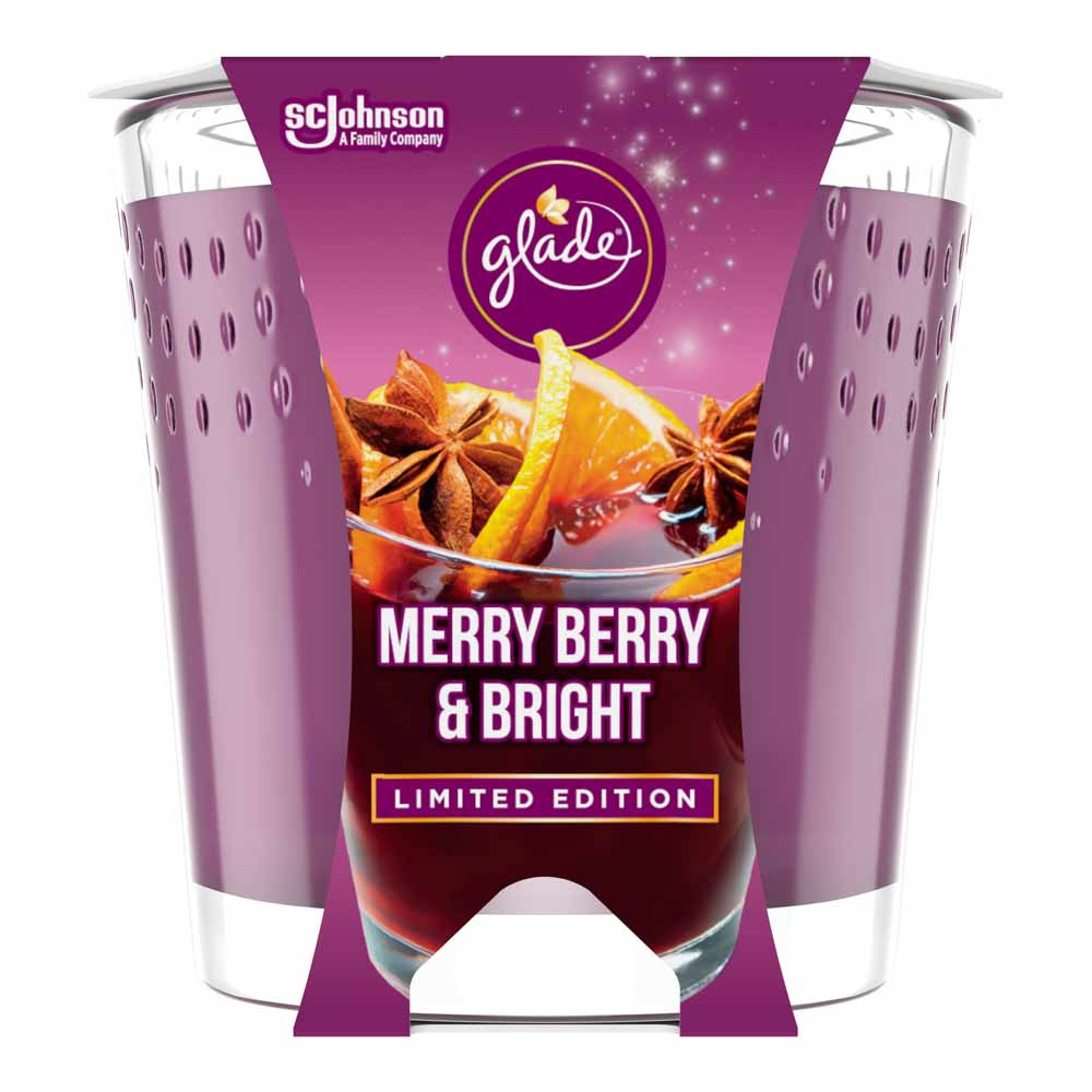Glade Candle Merry Berry and Bright Air Freshener 129g Image 1