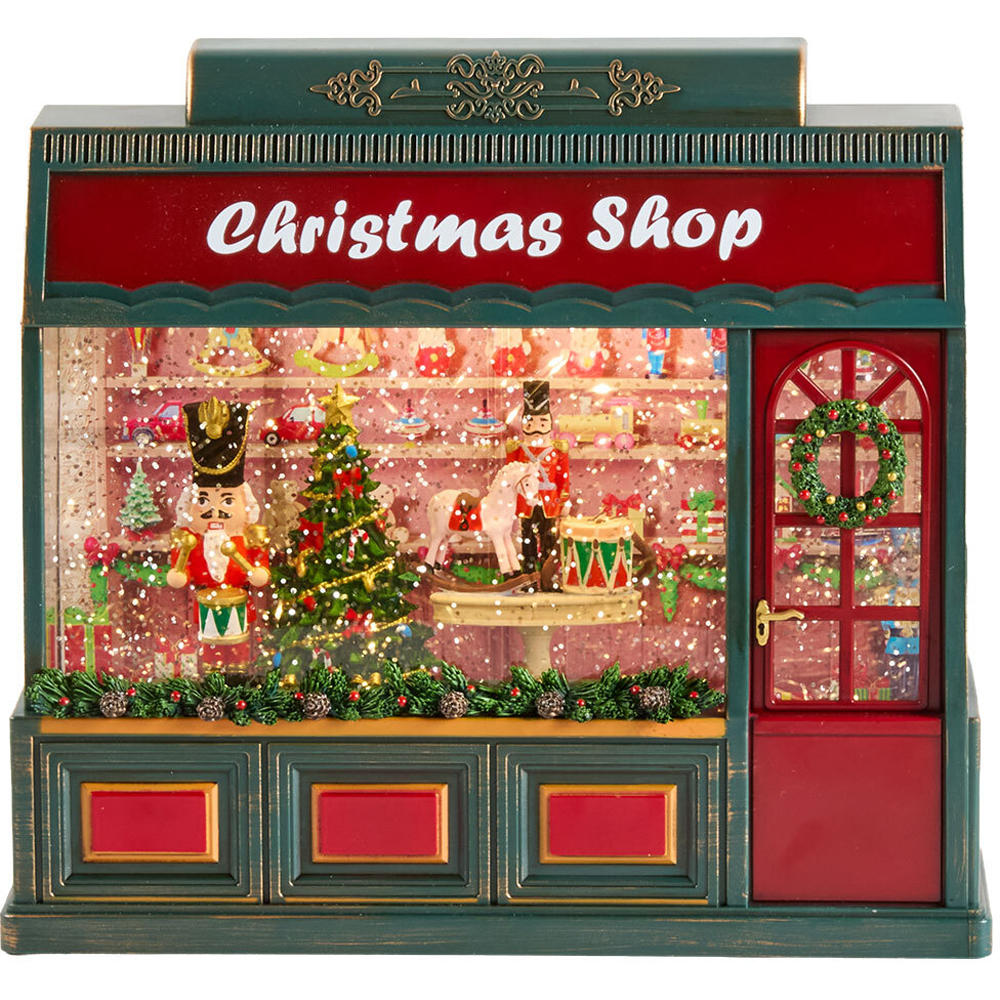 Vintage Christmas Shop Glitter Spinner Image 5