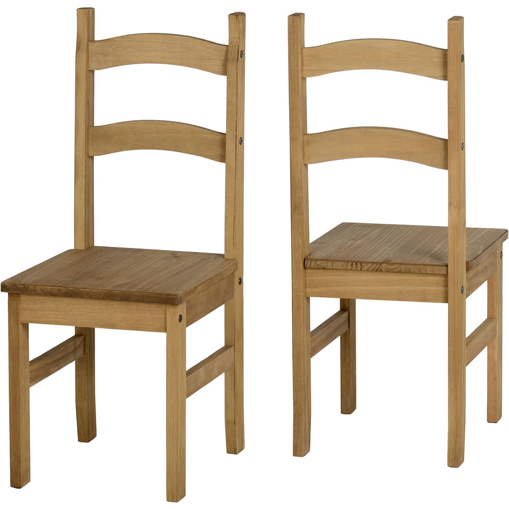 Set Of 2 Budget Mexican Dining Chairs Wilko Set Of 2 Budget Mexican Dining Chairs Image 1