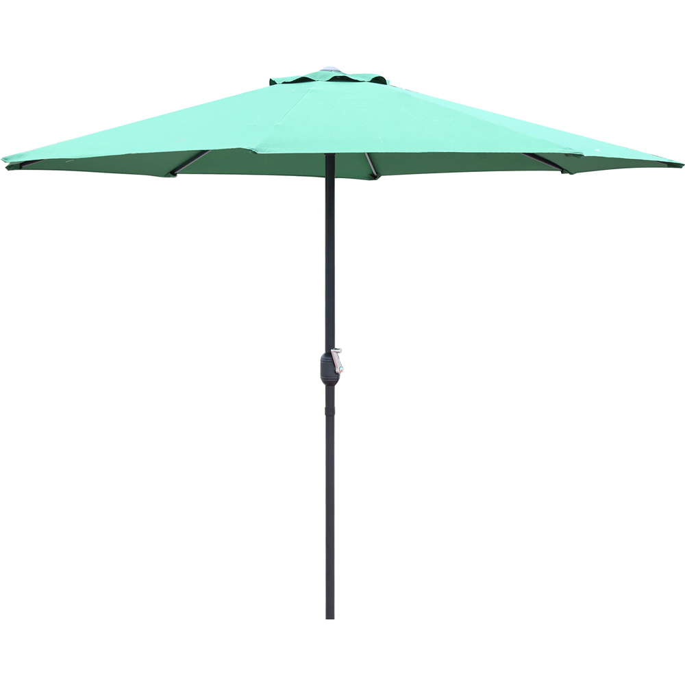 GlamHaus Green Garden Parasolwith Crank Handle 2.7m Image 1