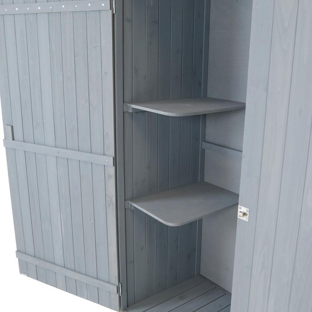 Charles Bentley 1.8 x 4.5 Grey Double Door Chest Storage Shed Image 5