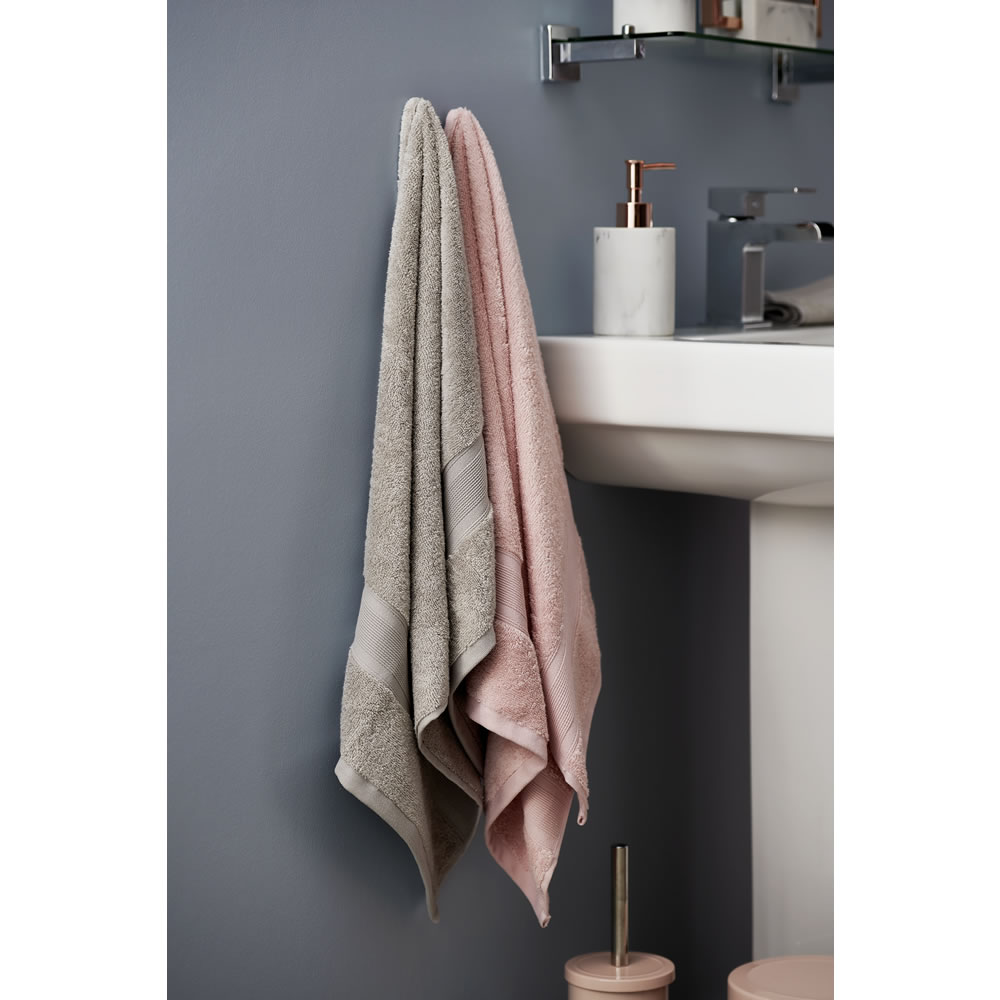 Wilko Supersoft Grey 100 Cotton Hand Towel Wilko