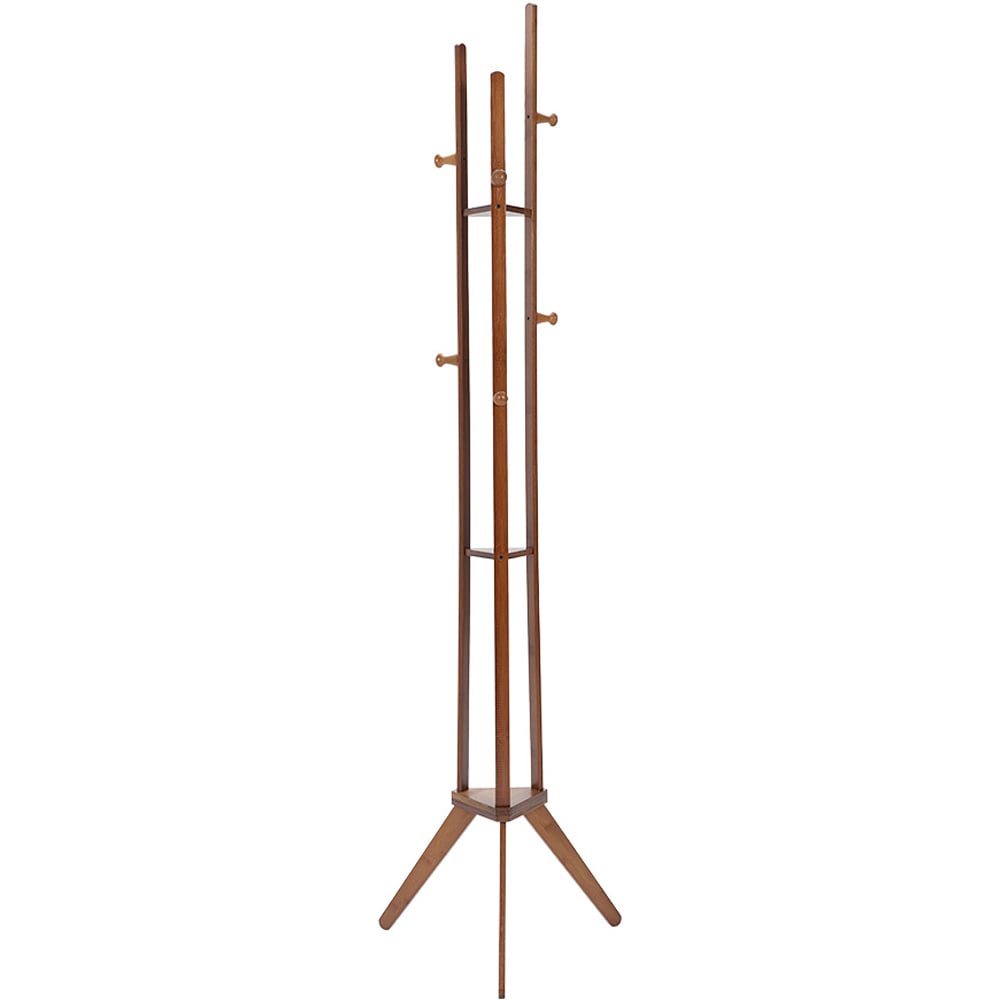 H&O Direct Tripod Brown Coat Rack Image 1